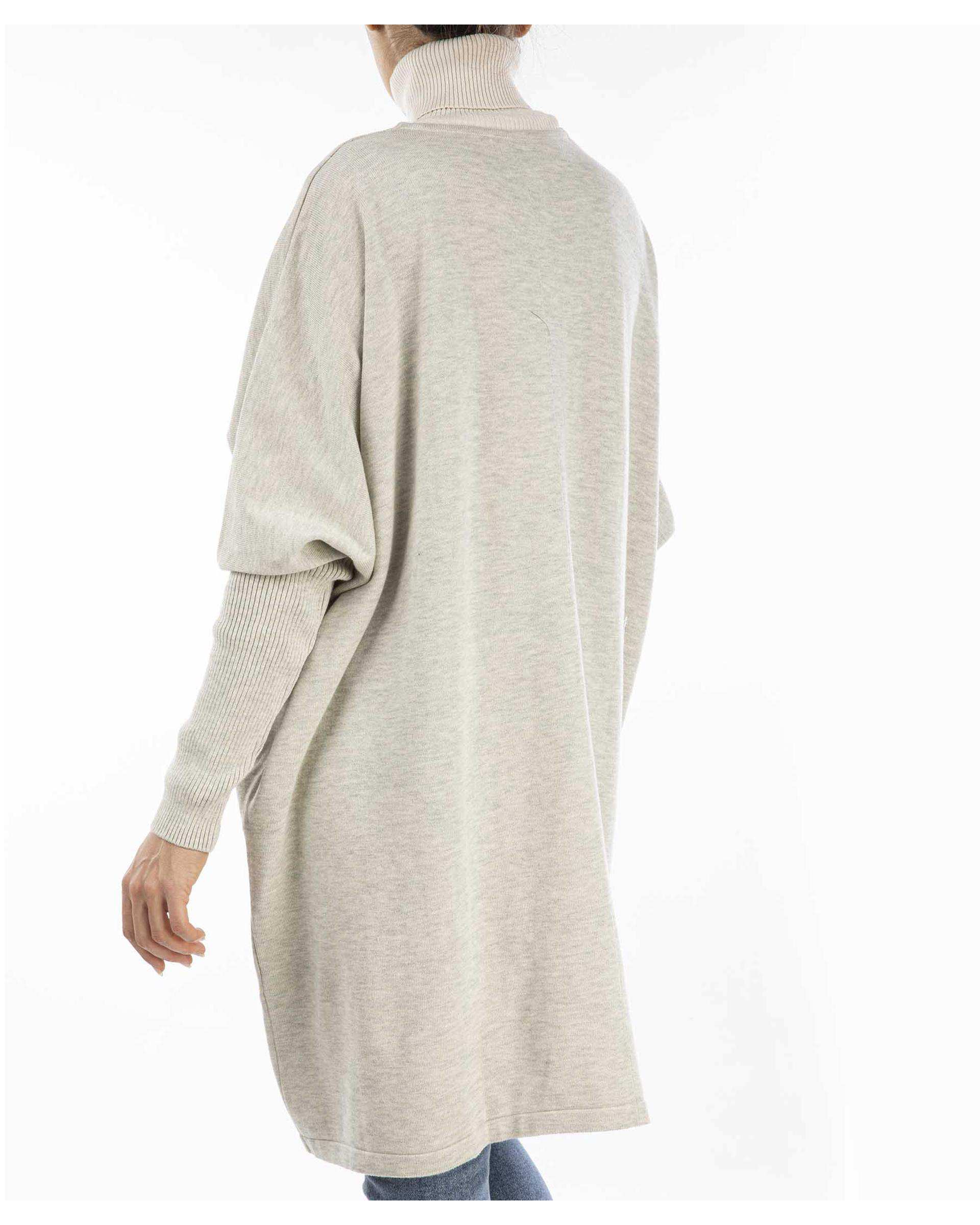 مانتو زنانه بافت طوسی ملانژ ریس Rees کد 1006024-10