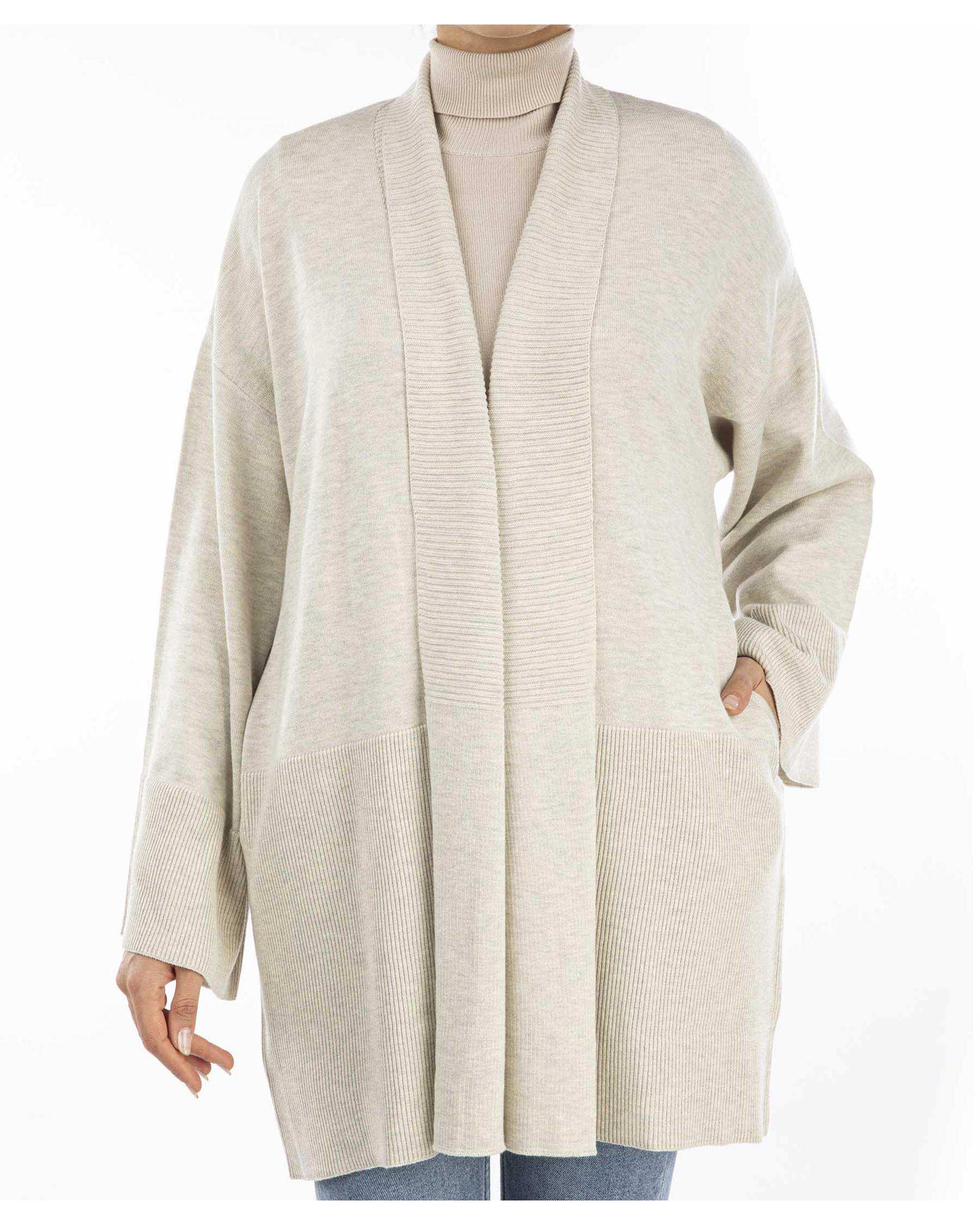 مانتو زنانه بافت کرم بافت ریس Rees کد 1006025-25