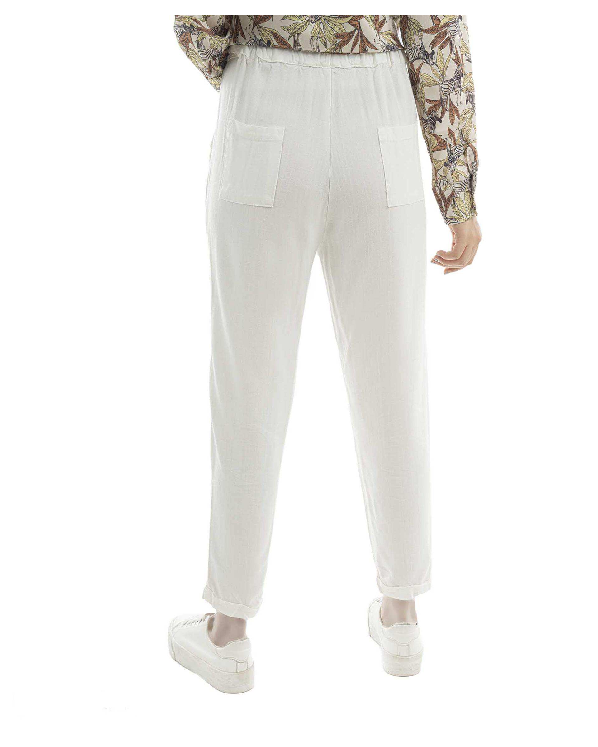 شلوار پارچه ای زنانه شیری ریس Rees کد 1030098-06