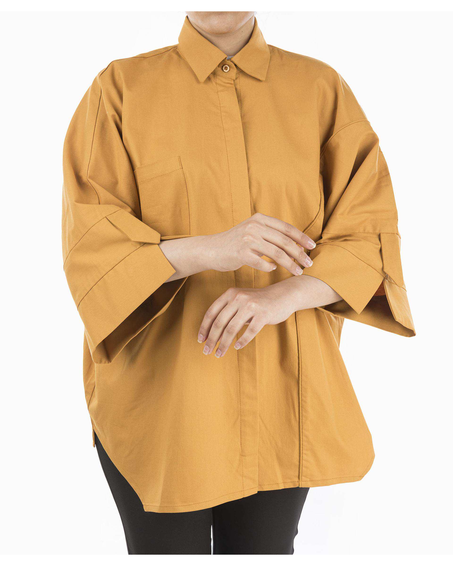 شومیز زنانه خردلی ریس Rees کد 1026008-17