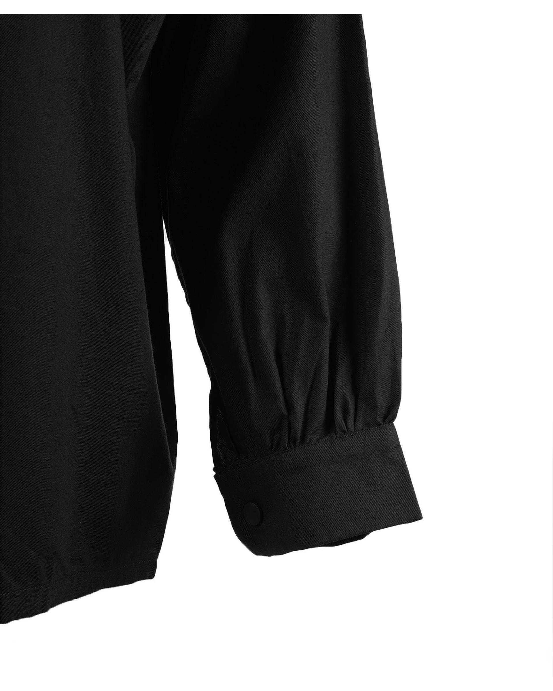 شومیز زنانه کتان مشکی ریس Rees کد 1026011-01