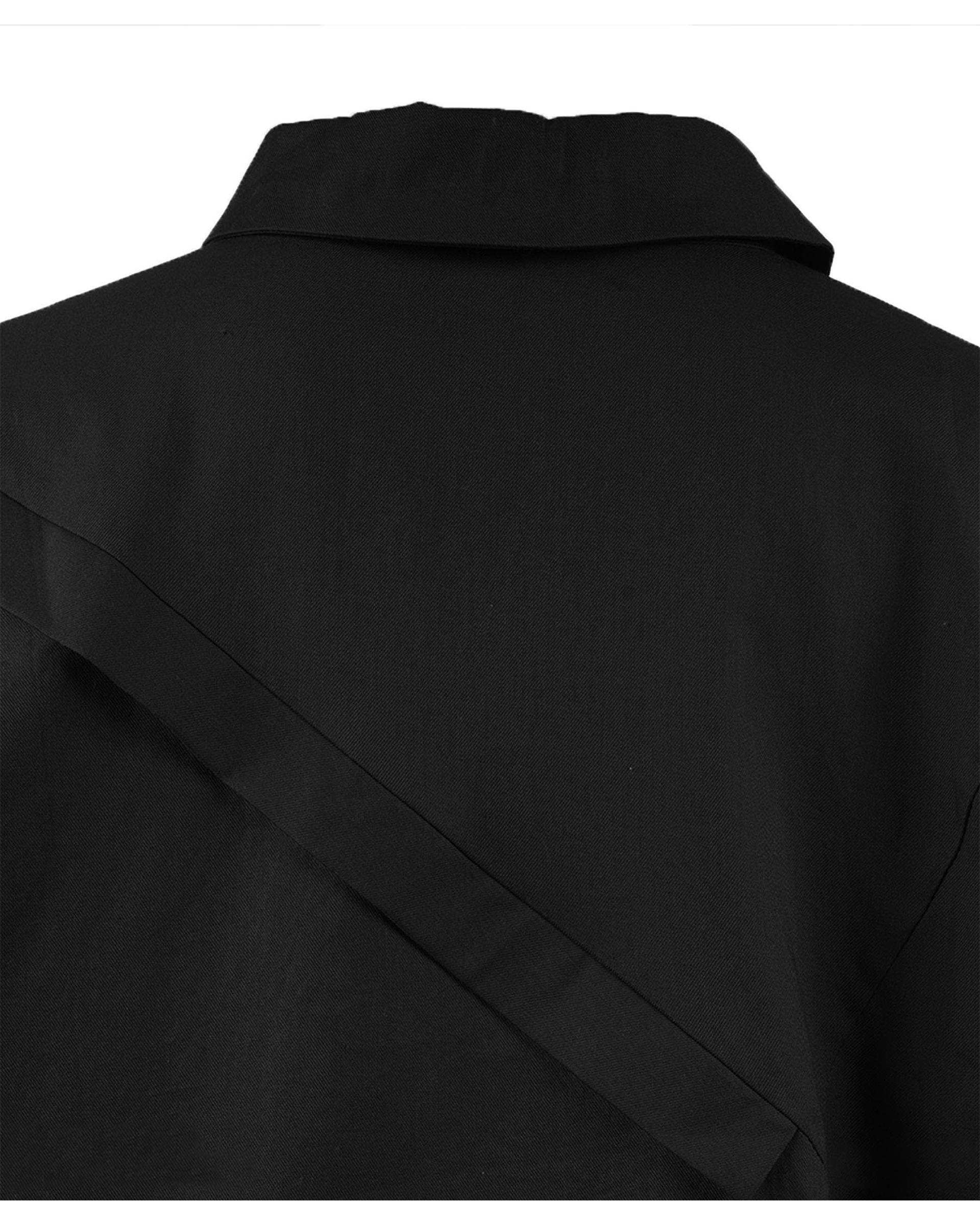 شومیز زنانه کتان مشکی ریس Rees کد 1026011-01