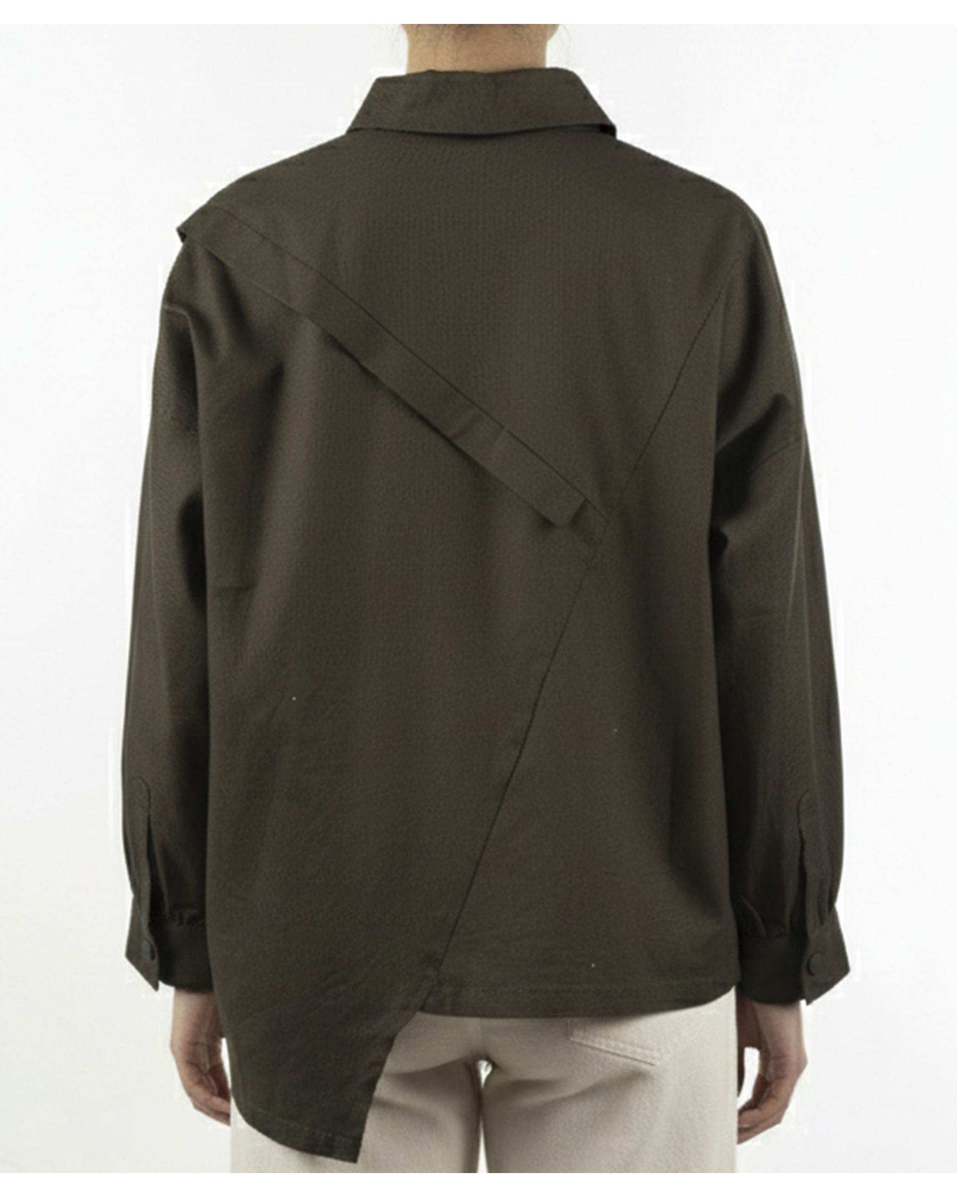 شومیز زنانه کتان سبز ریس Rees کد 1026011-02