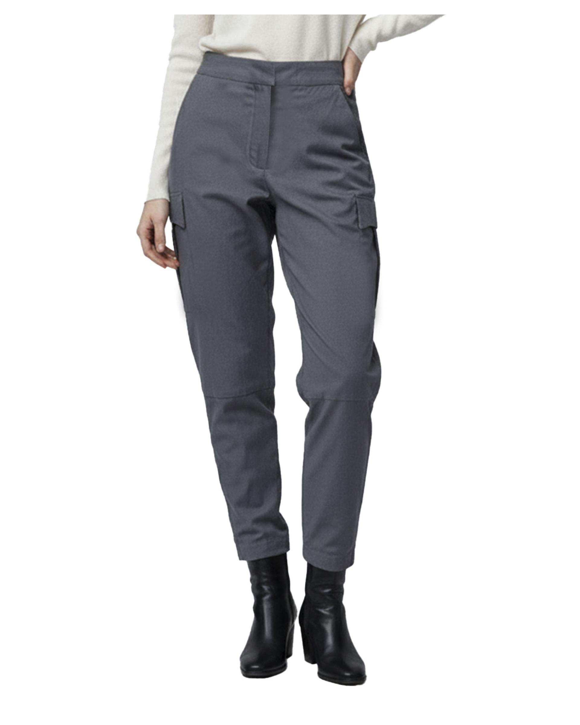 شلوار پارچه ای زنانه زغالی ریس Rees کد 1030024-11