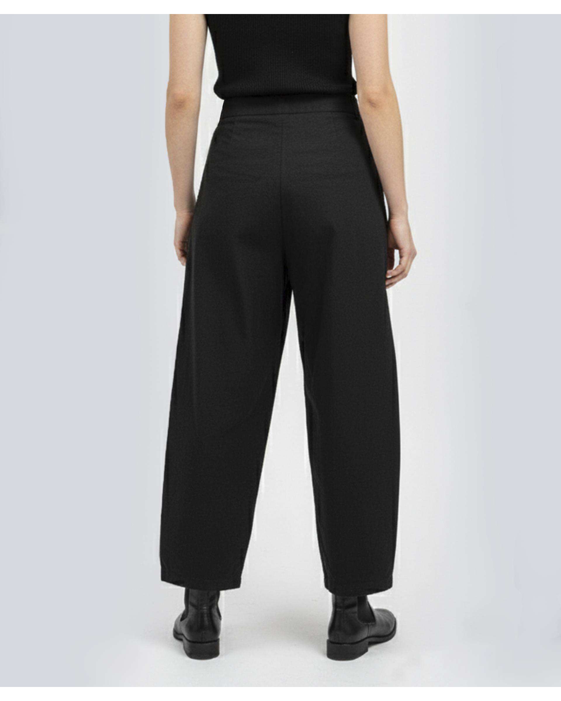 شلوار کتان زنانه مشکی ریس Rees کد 1036025-01