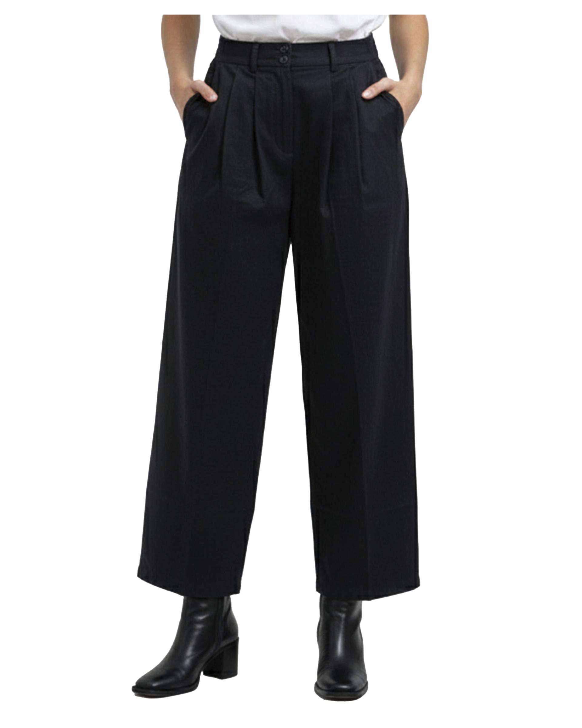 شلوار کتان زنانه سرمه ای ریس Rees کد 1036025-16