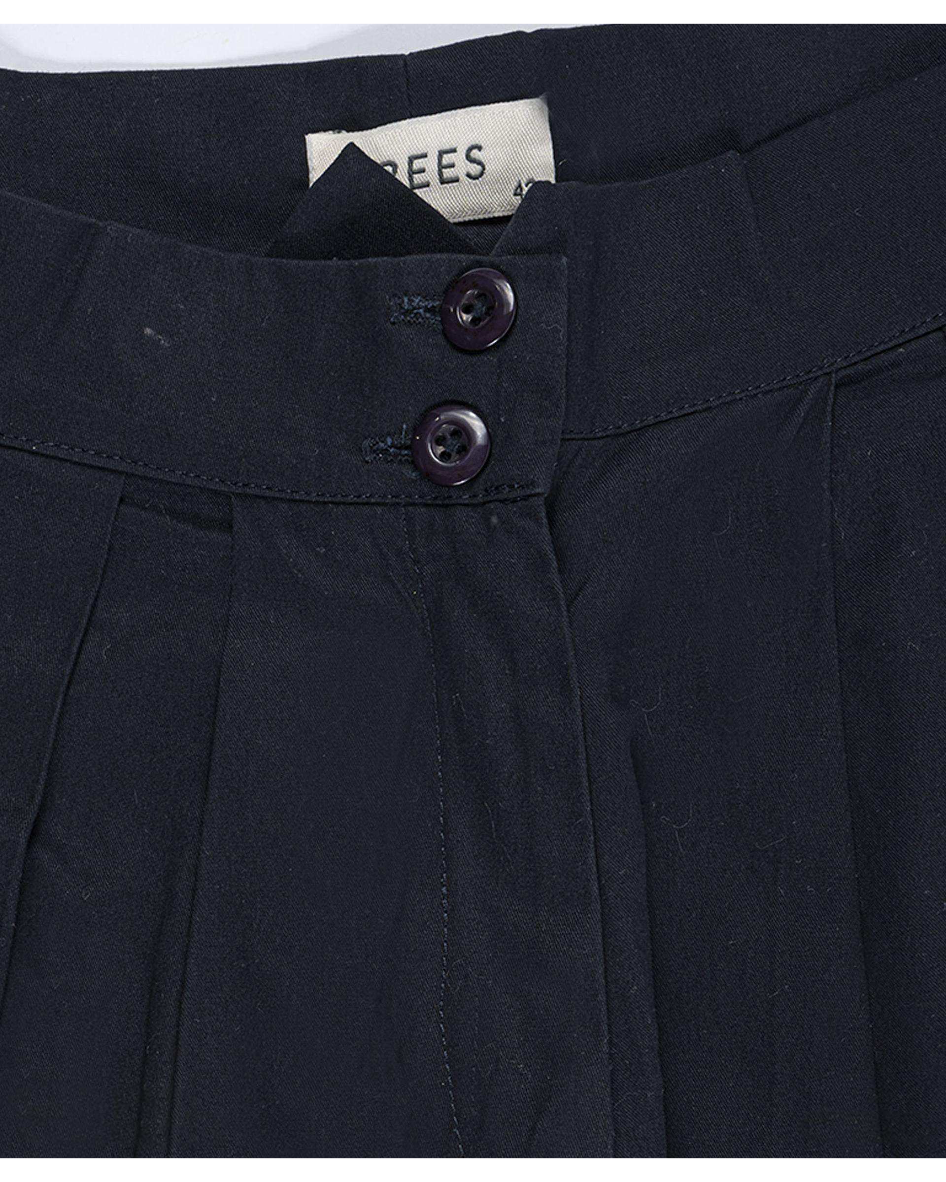 شلوار کتان زنانه سرمه ای ریس Rees کد 1036025-16