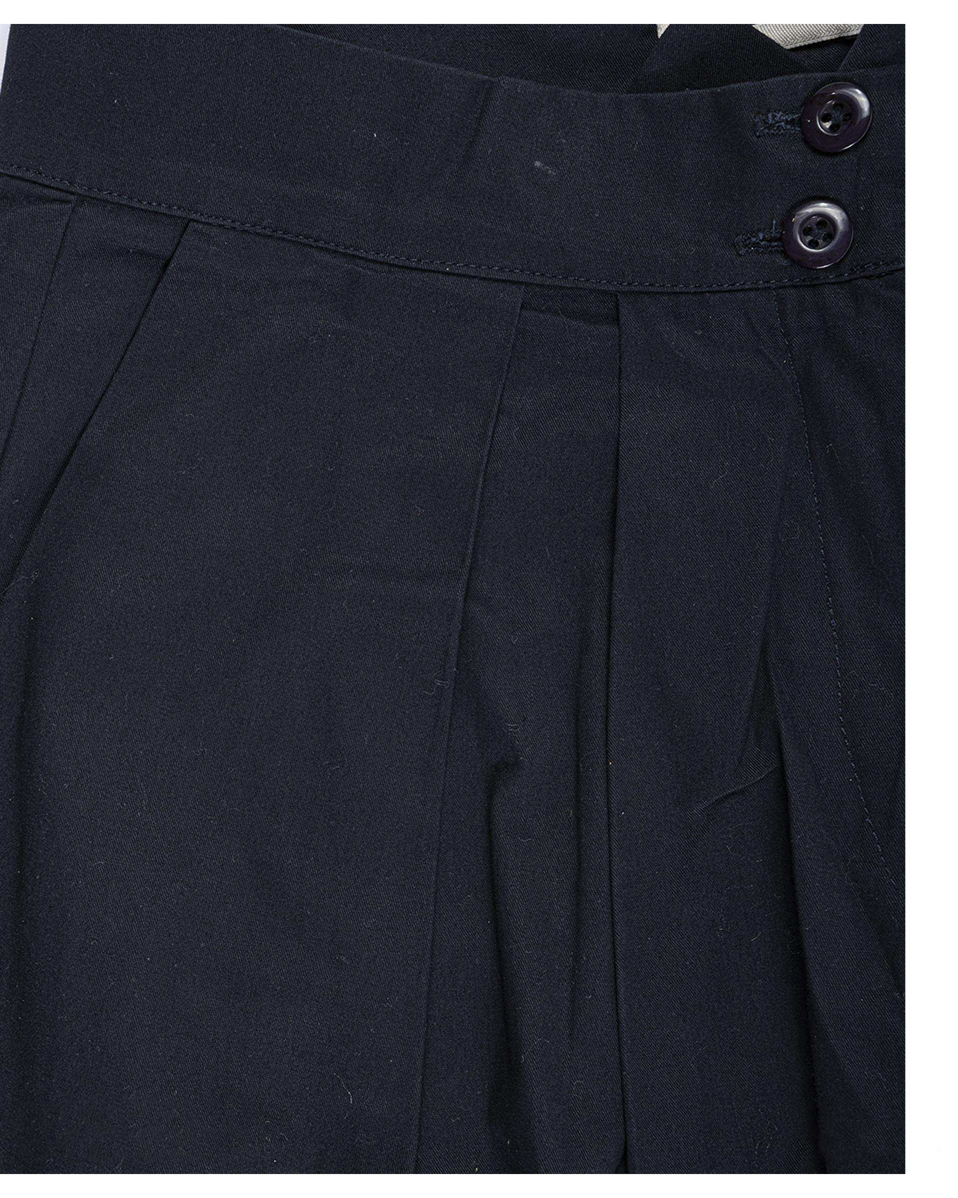 شلوار کتان زنانه سرمه ای ریس Rees کد 1036025-16