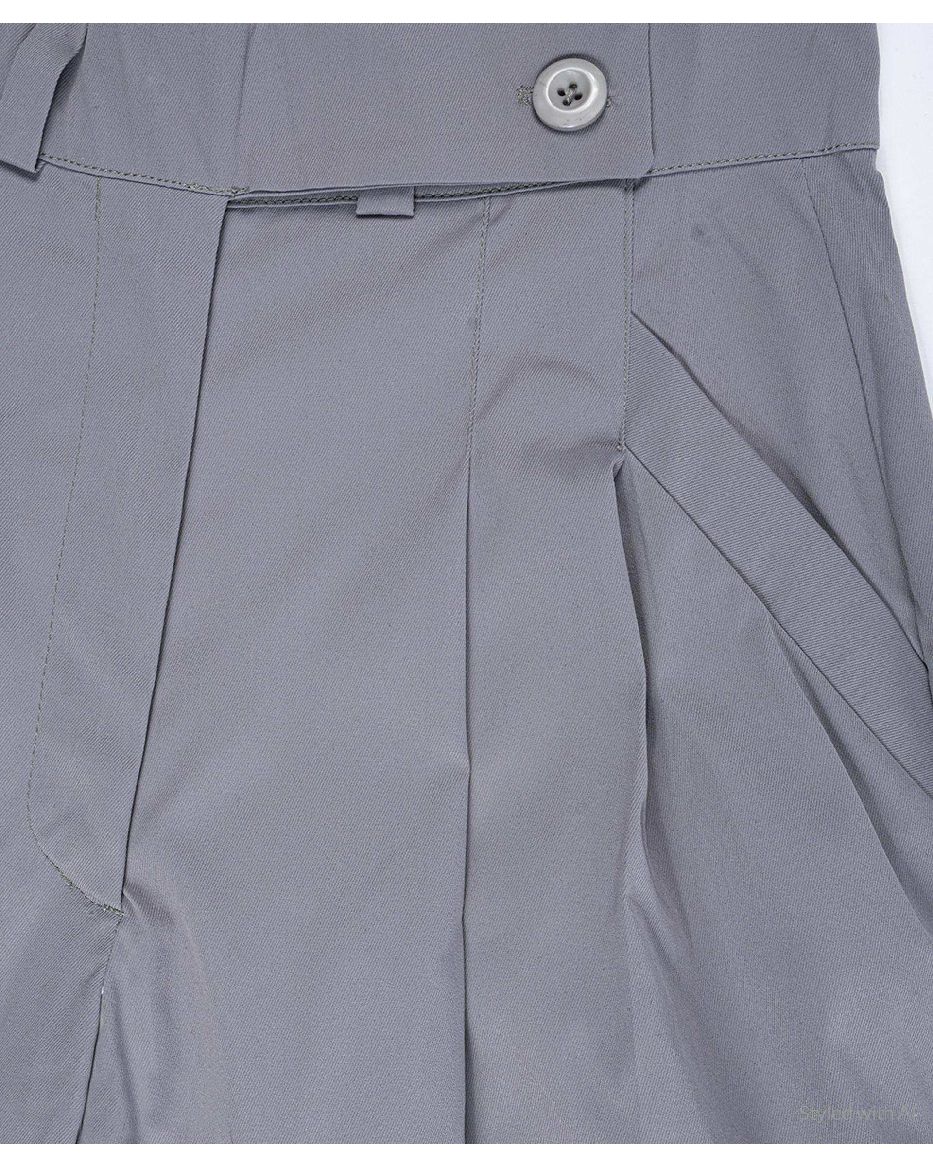 شلوار زنانه کتان طوسی ریس Rees کد 1036027-10