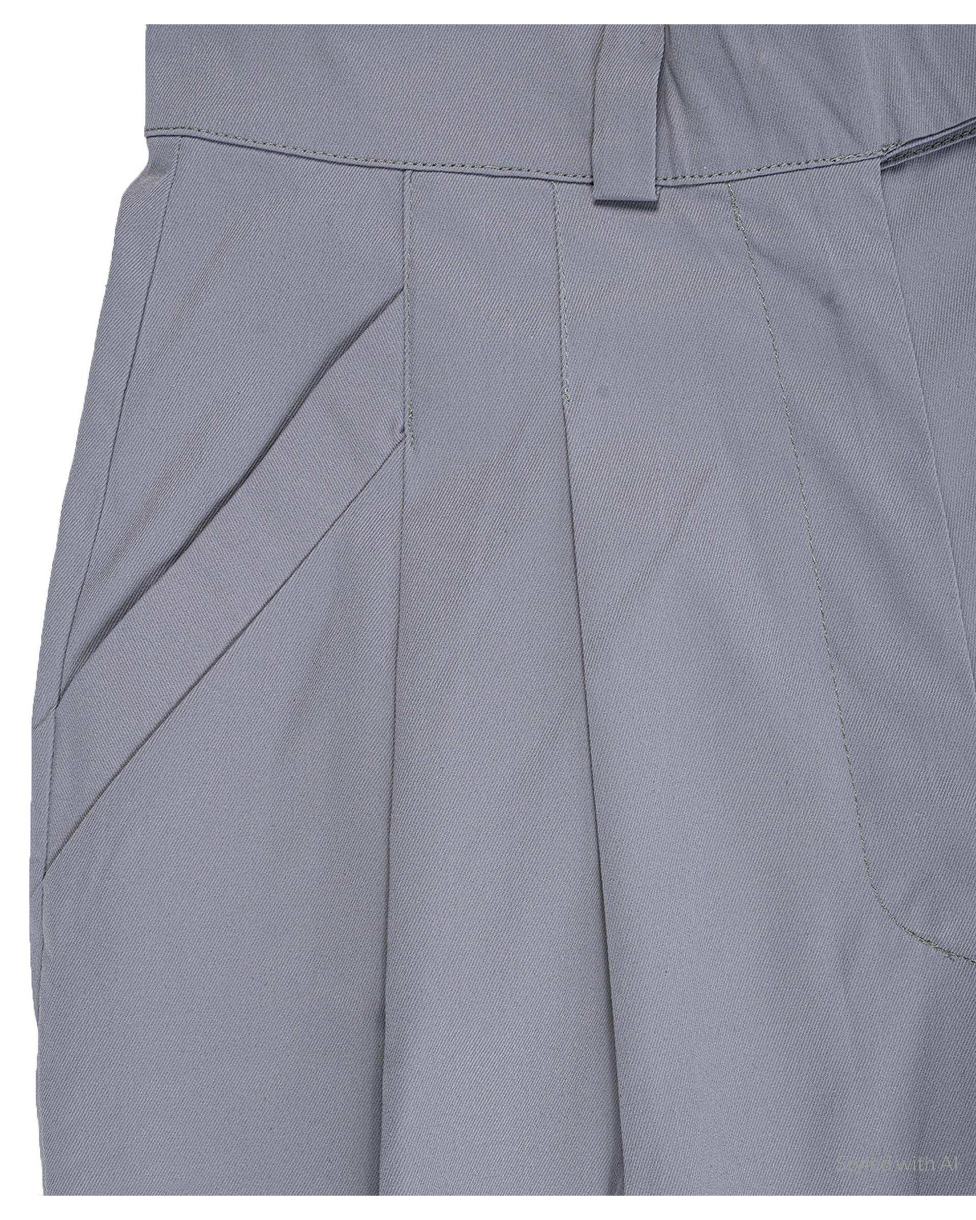 شلوار زنانه کتان طوسی ریس Rees کد 1036027-10