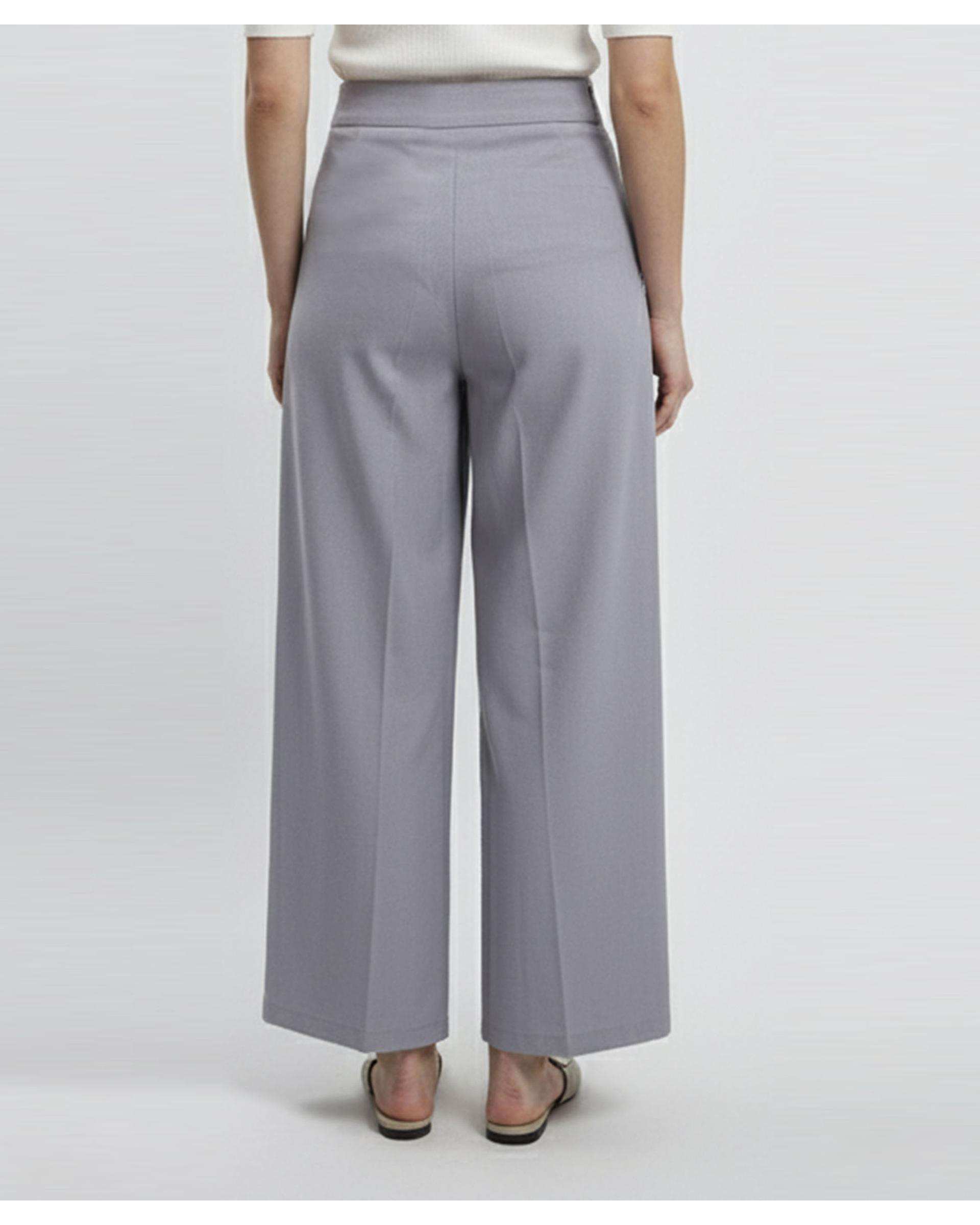 شلوار پارچه ای زنانه طوسی ریس Rees کد 1036032-10