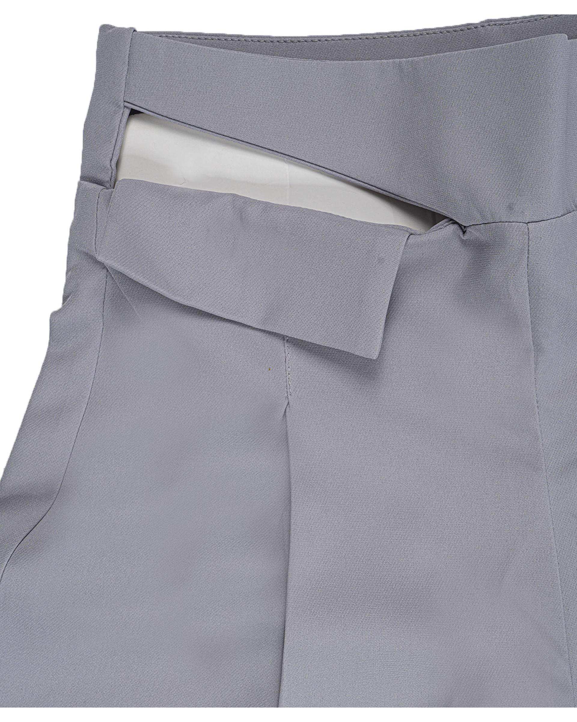 شلوار پارچه ای زنانه طوسی ریس Rees کد 1036032-10