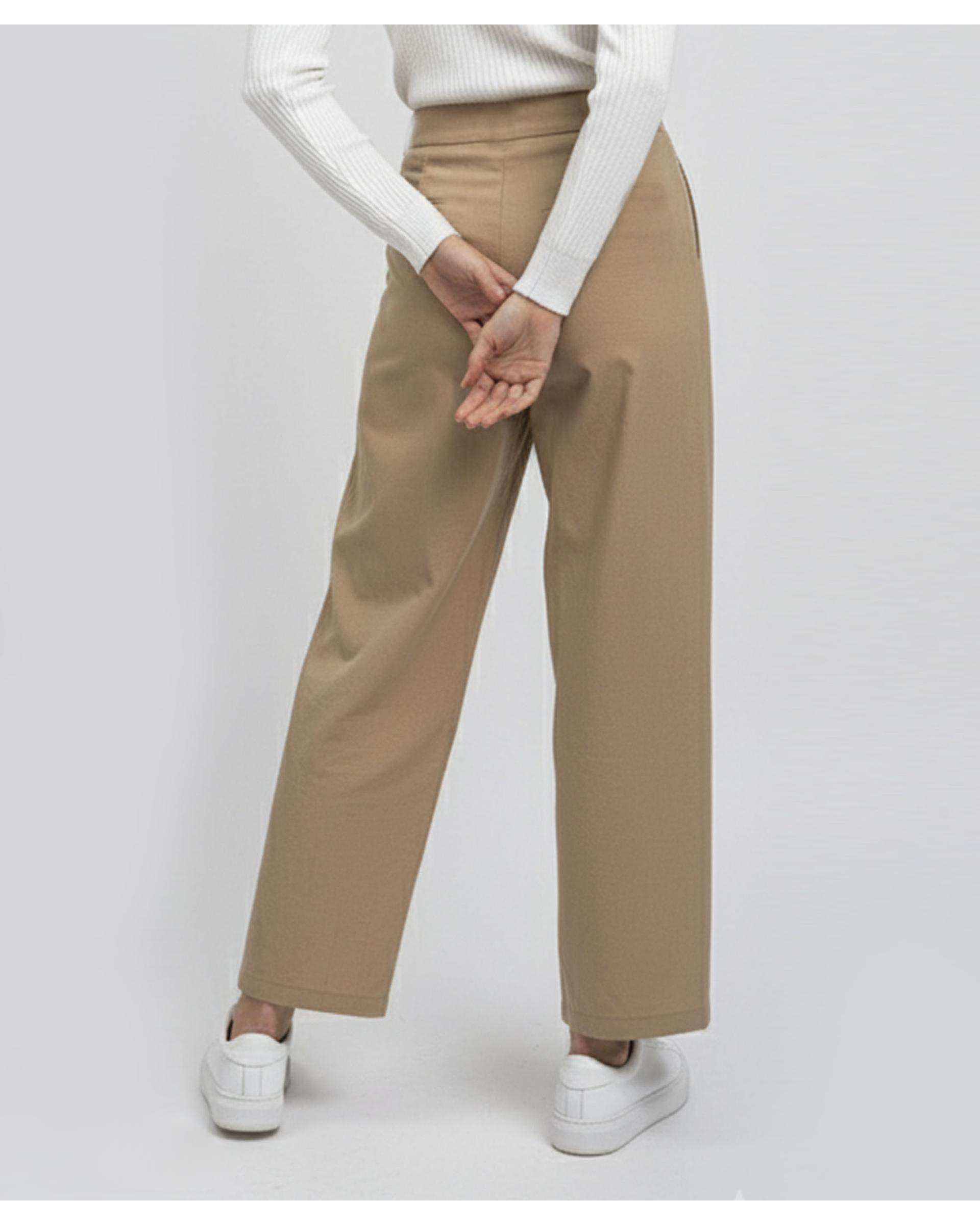 شلوار کتان زنانه کرم ریس Rees کد 1036033-25