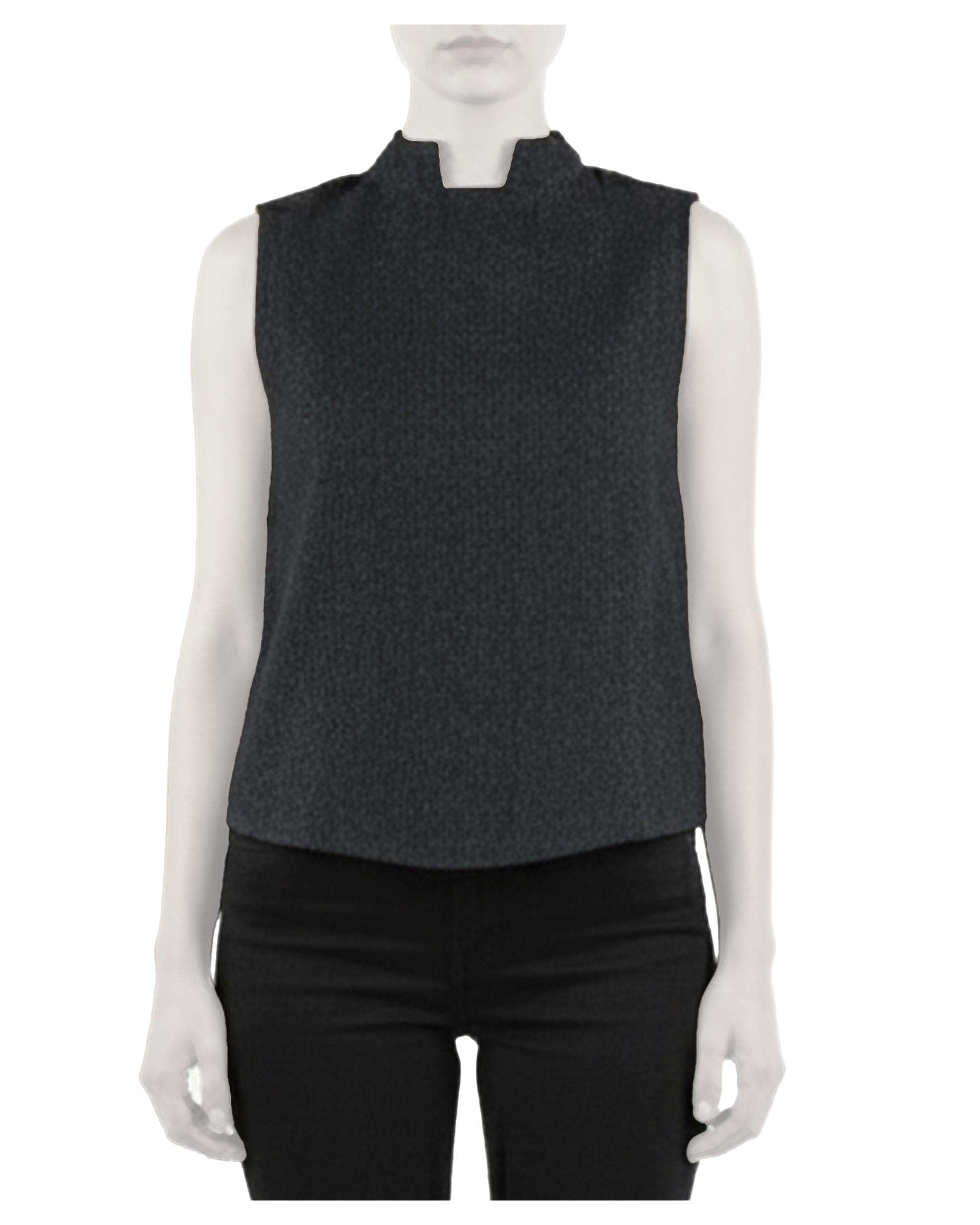 تاپ زنانه پشت کش دار ژاکارد سرمه ای ریس Rees کد 1056010-08