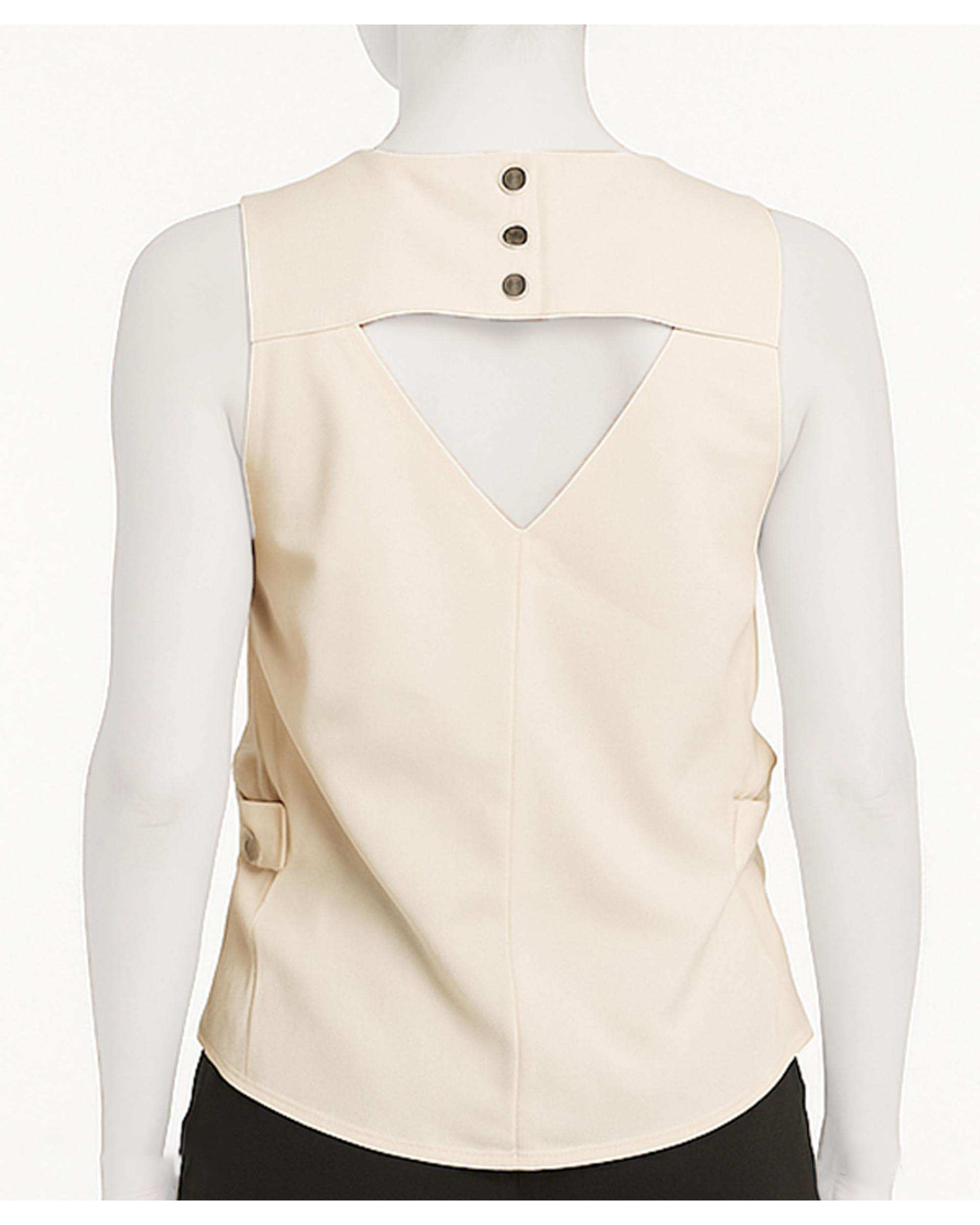 تاپ زنانه کرپ کرم ریس Rees کد 1056011-25