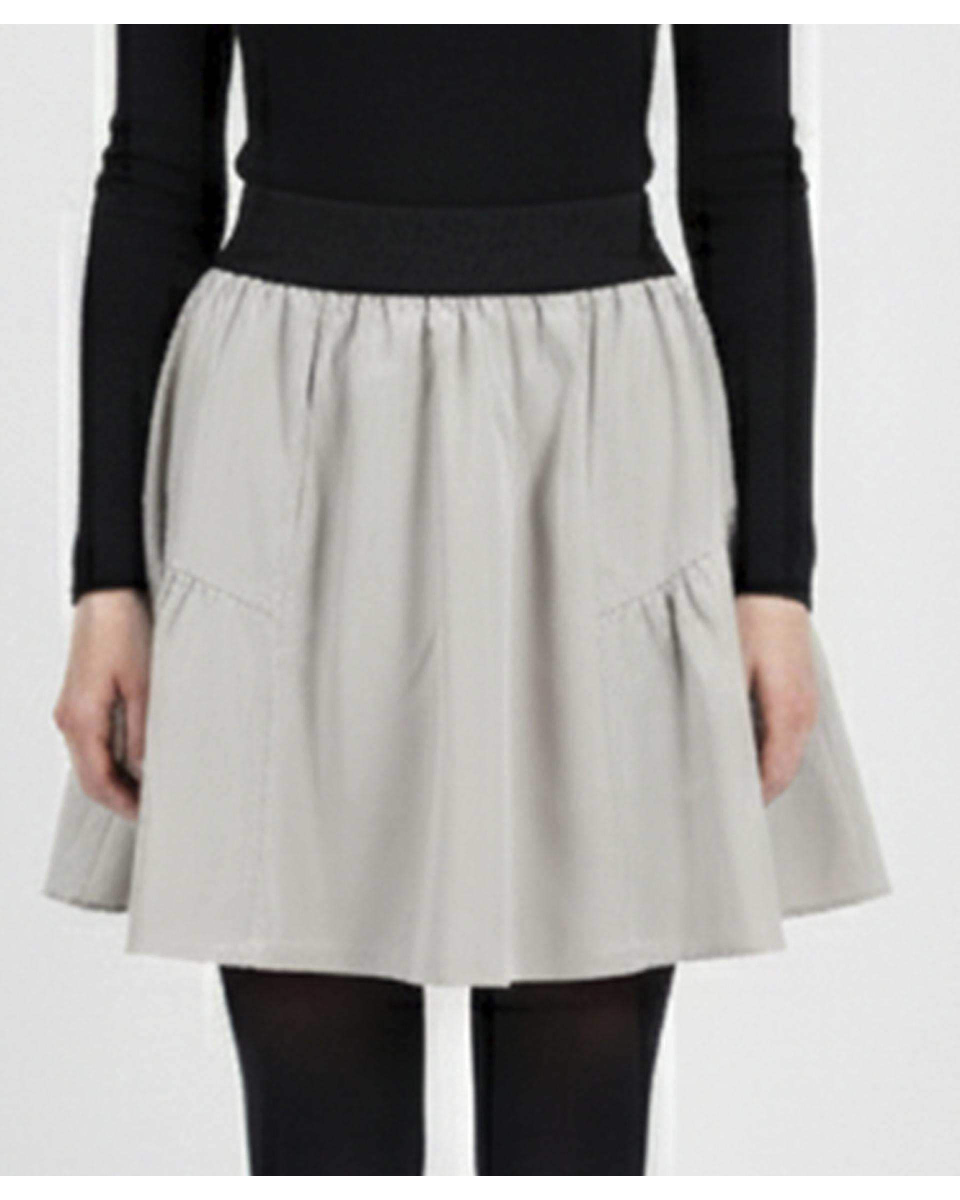 دامن زنانه کوتاه طوسی روشن ریس Rees کد 1086002-22