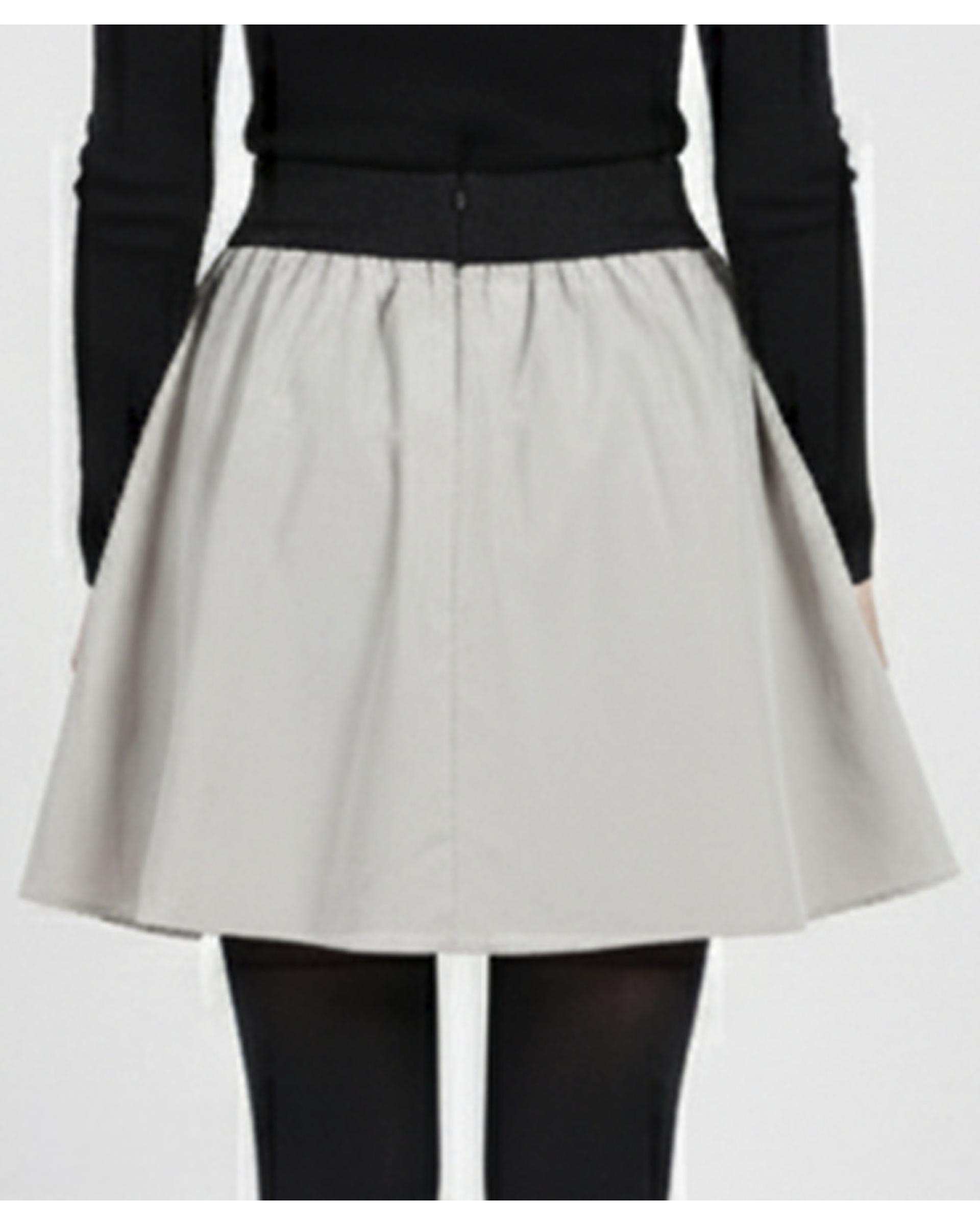 دامن زنانه کوتاه طوسی روشن ریس Rees کد 1086002-22