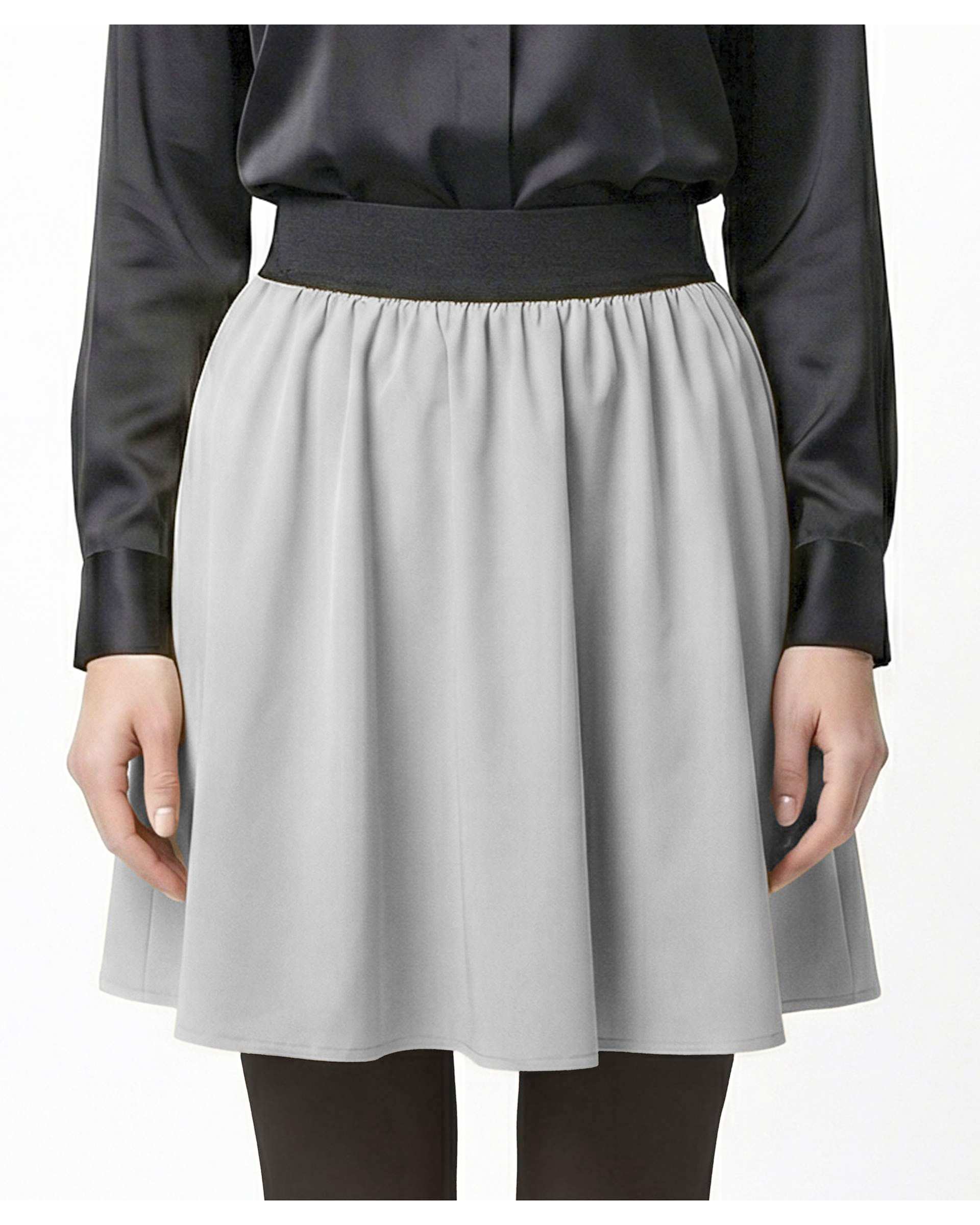 دامن زنانه کوتاه طوسی روشن ریس Rees کد 1086003-22