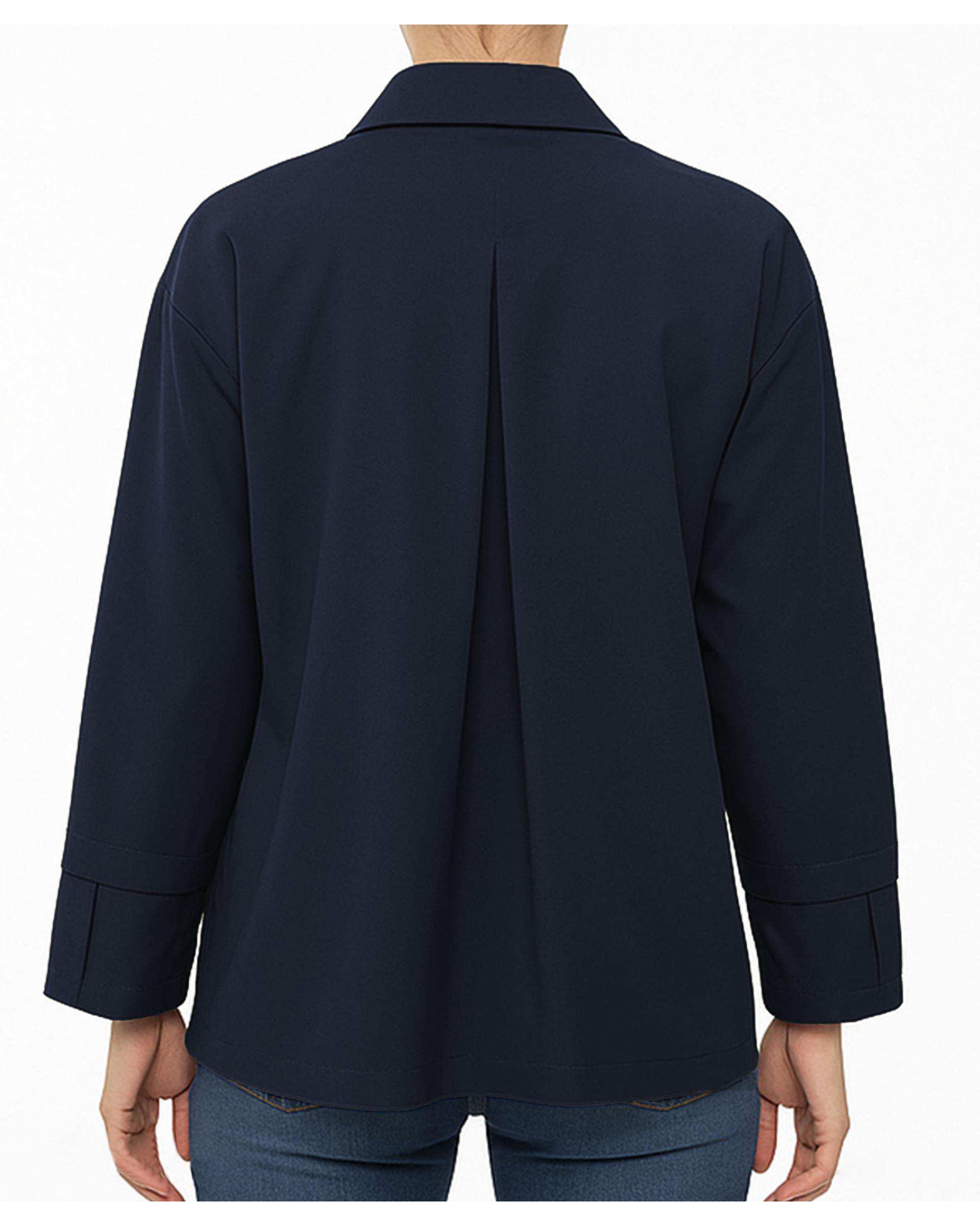 کت زنانه کتان سرمه ای ریس Rees کد 1096002-16