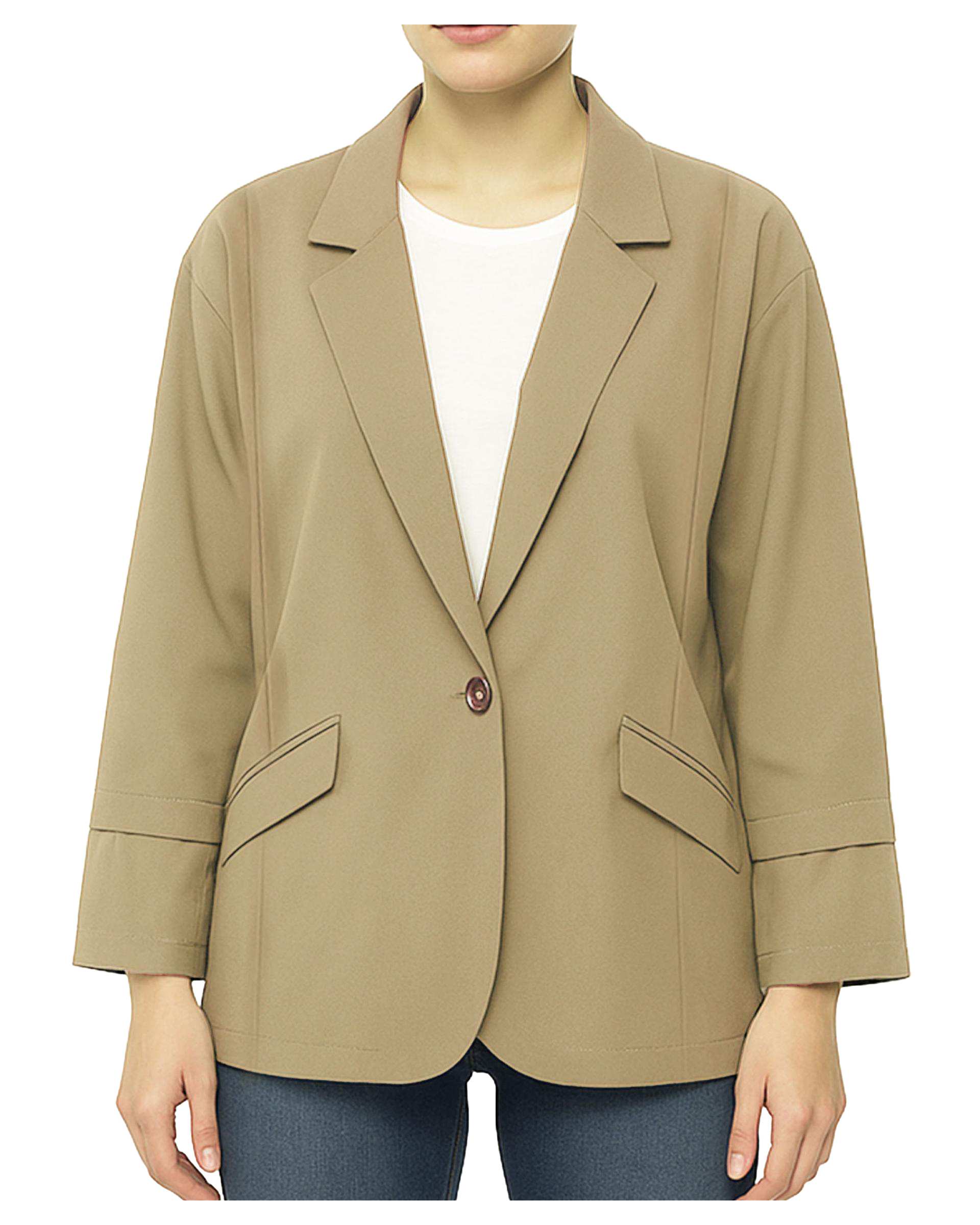 کت زنانه کتان کرم ریس Rees کد 1096002-25