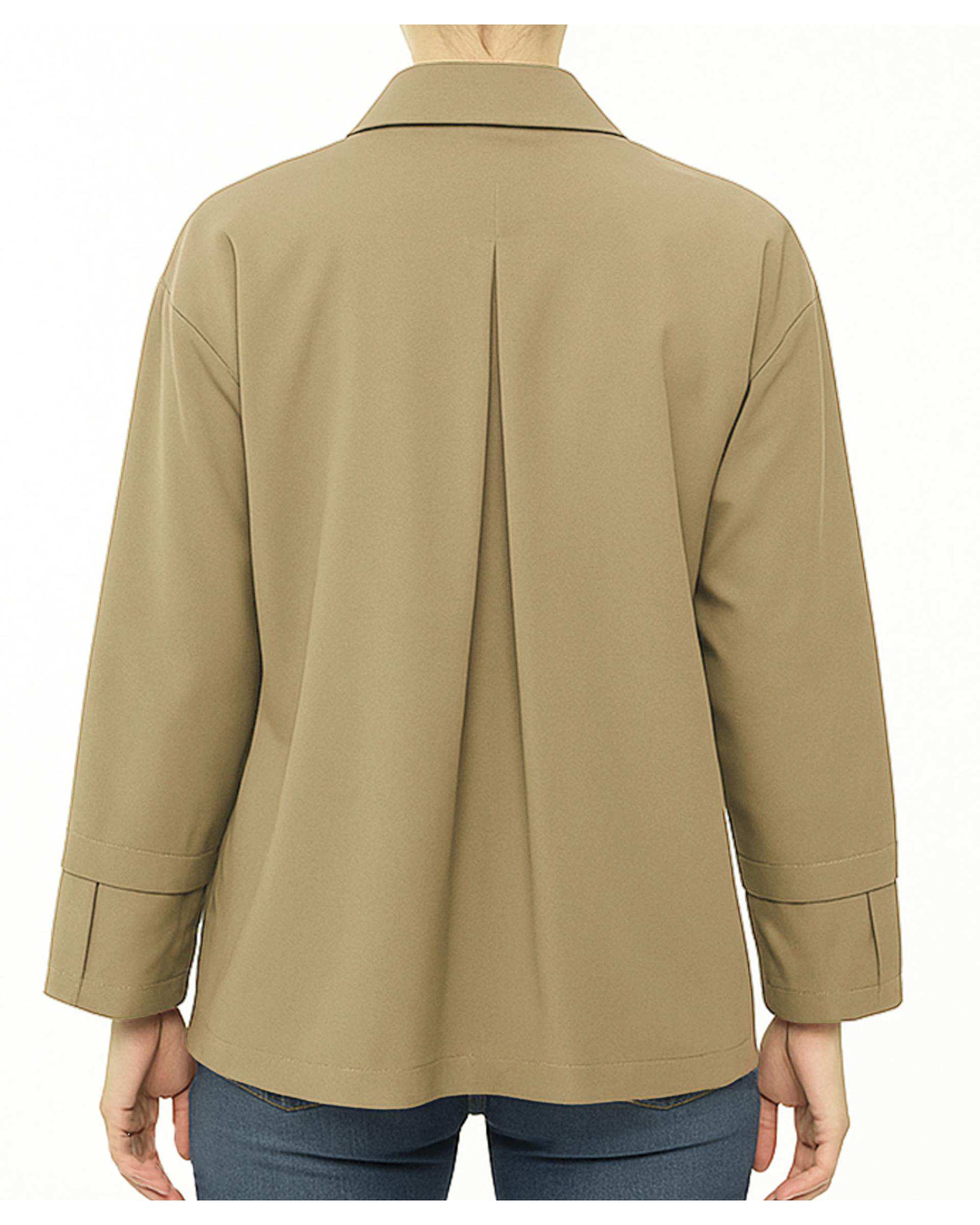 کت زنانه کتان کرم ریس Rees کد 1096002-25