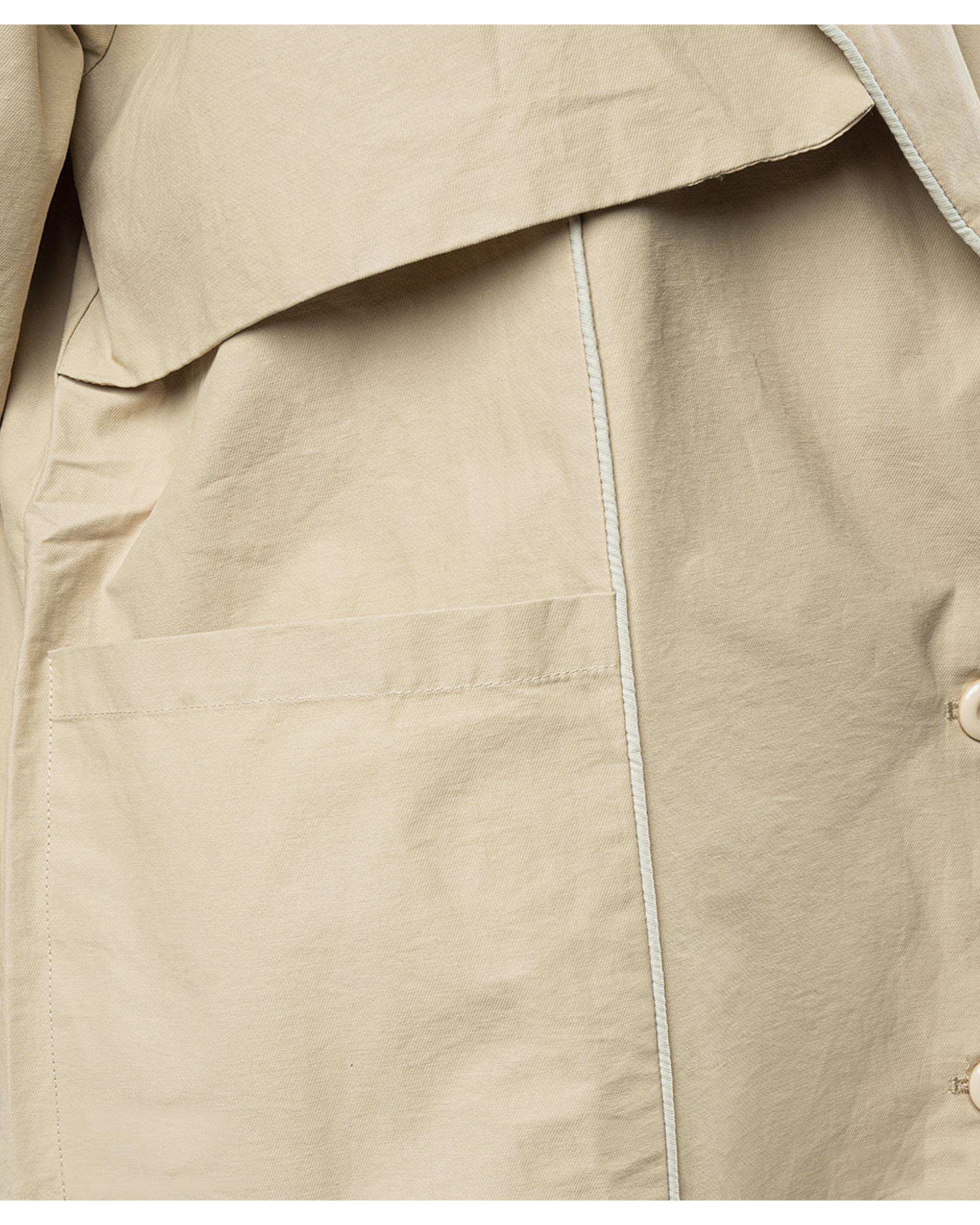 بارانی زنانه بیسیک بلند کرم ریس Rees کد 1136007-25