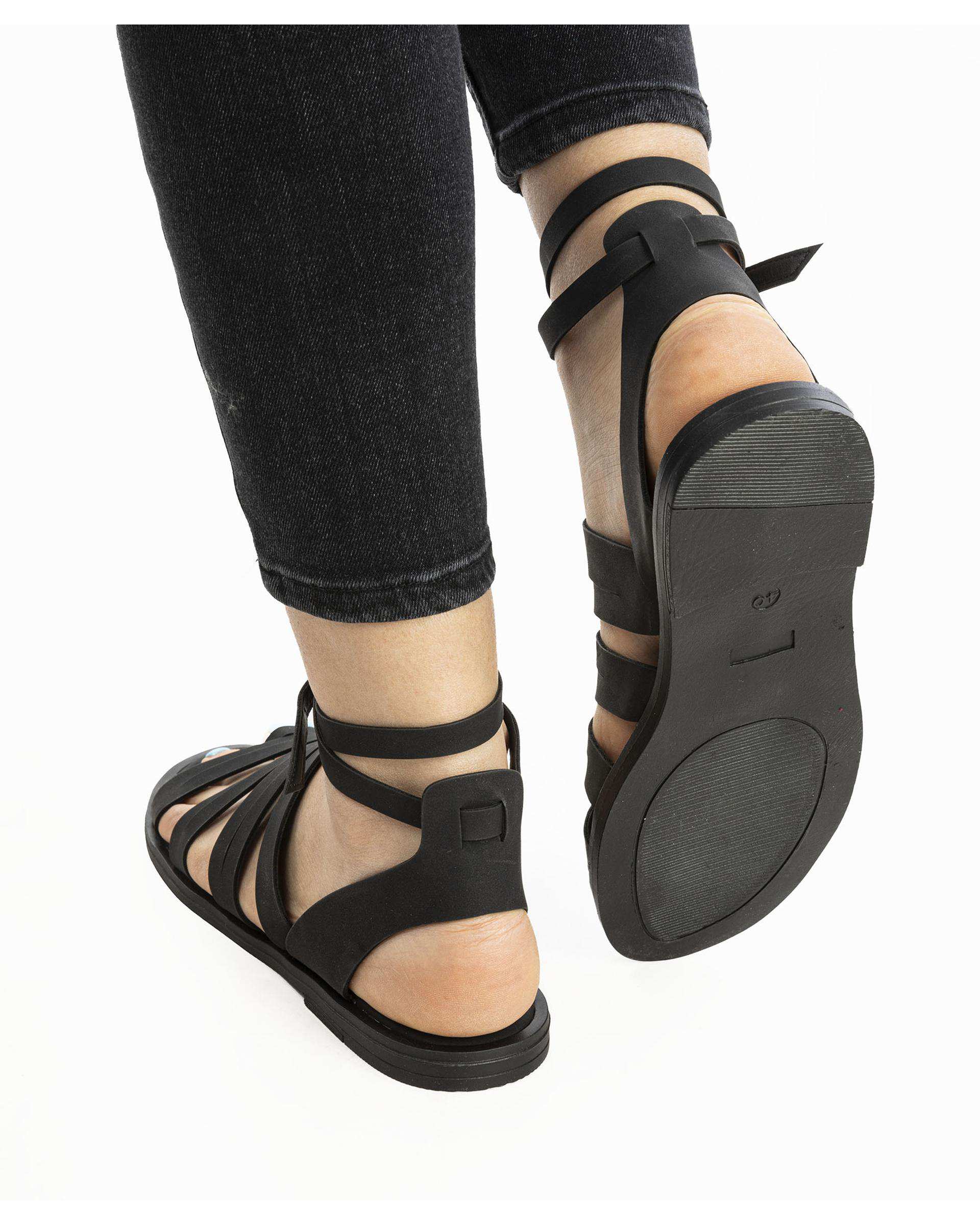 صندل زنانه بندی مشکی ریس Rees کد 1720019-01