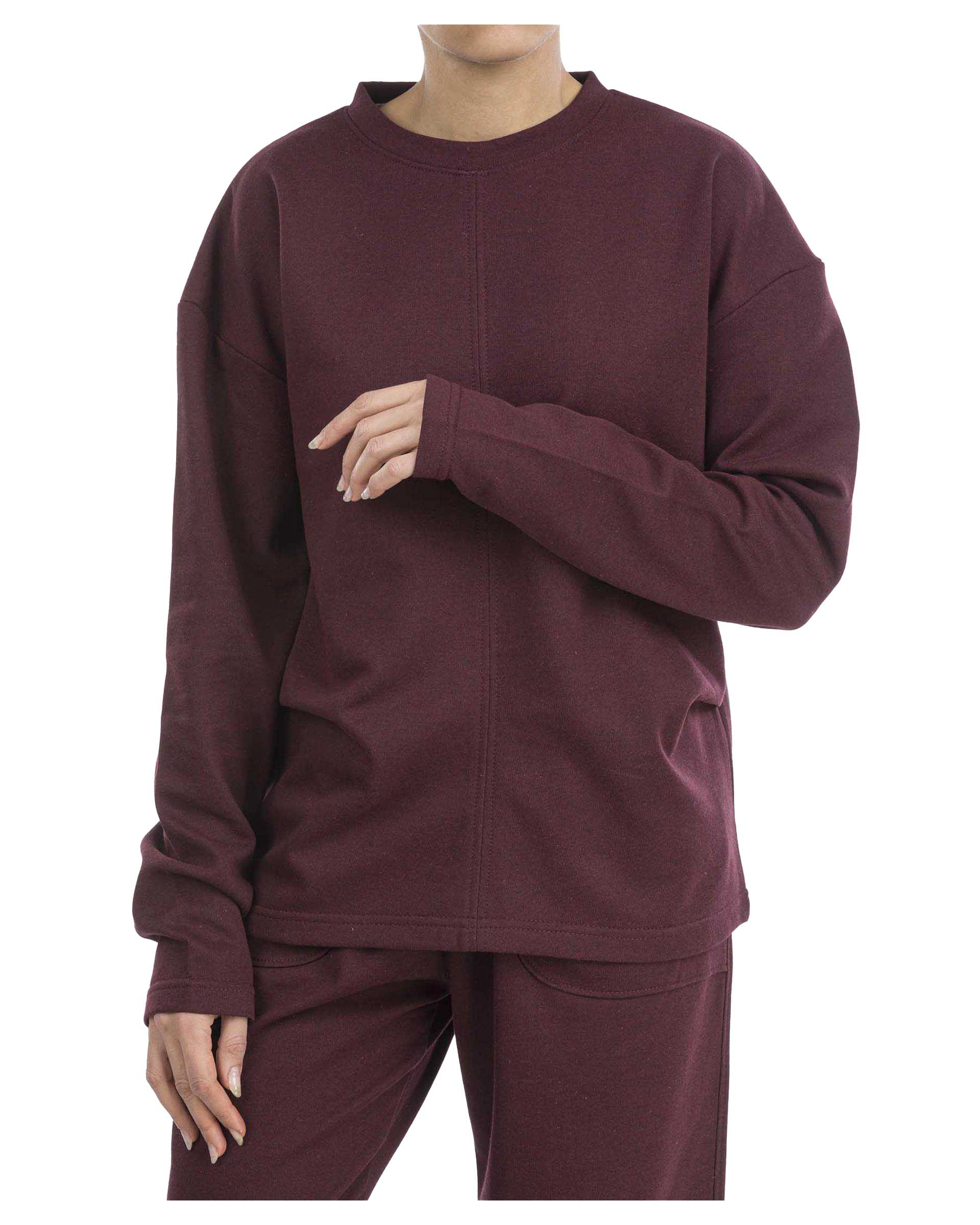 سویشرت زنانه زرشکی ریس Rees کد 1116060-13