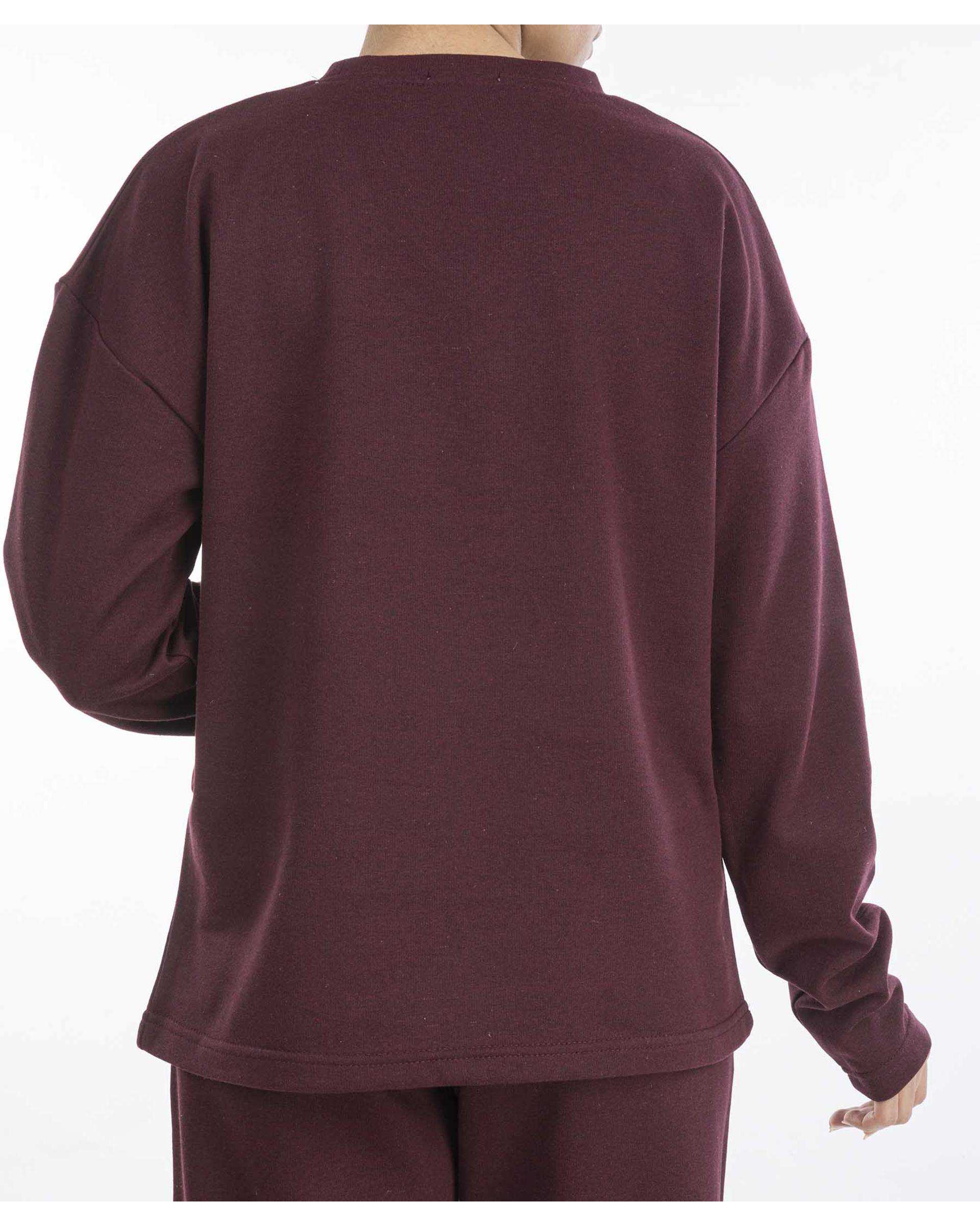 سویشرت زنانه زرشکی ریس Rees کد 1116060-13