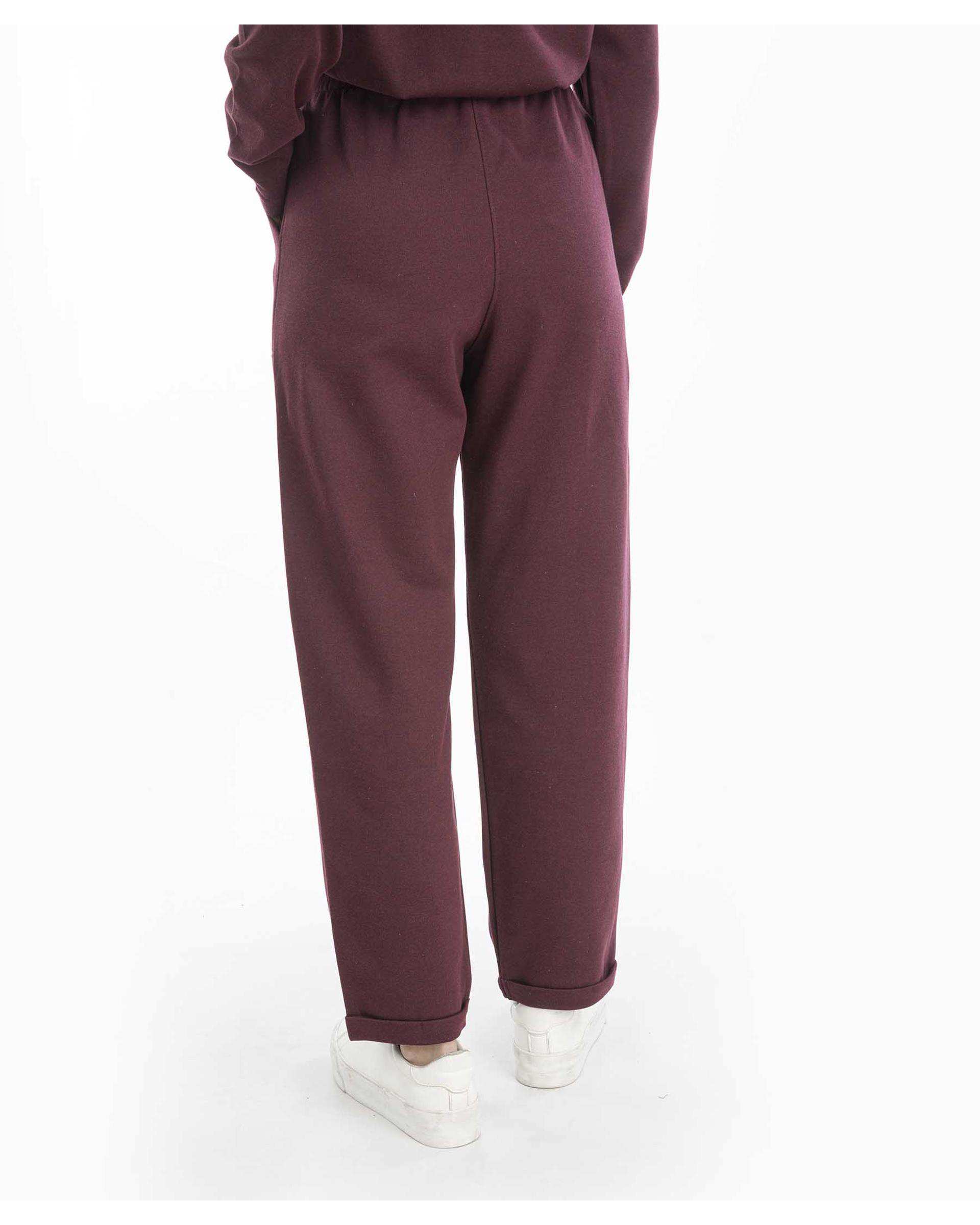 شلوار پارچه ای زنانه زرشکی ریس Rees کد 1036080-13