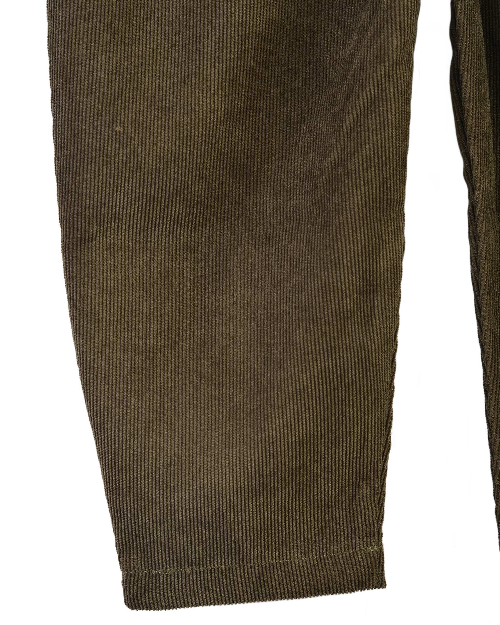 ست سرهمی و بلوز دخترانه مخمل کبریتی سبز سفید پنبه سان Panbesan