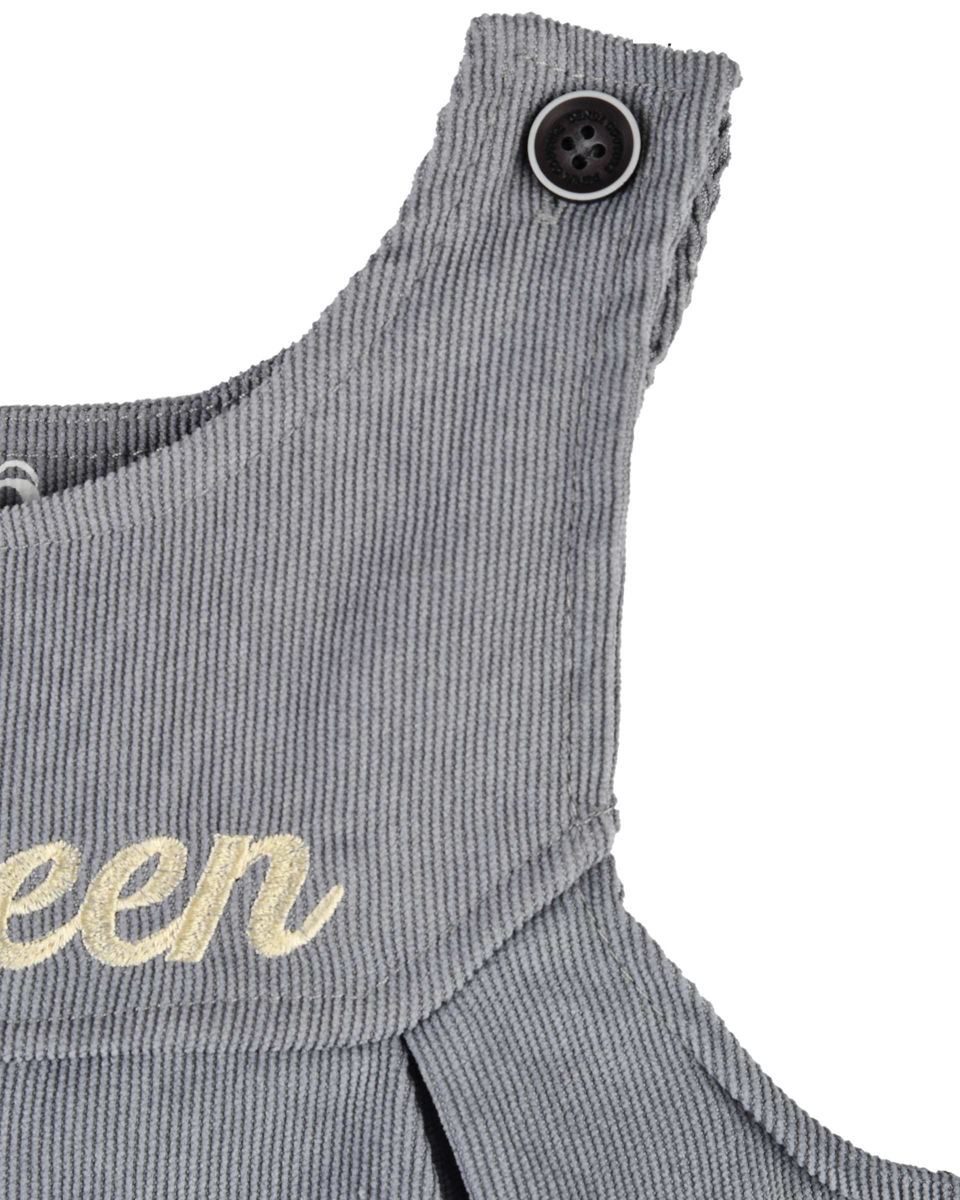 ست سرهمی و بلوز دخترانه مخمل کبریتی طوسی سفید پنبه سان Panbesan