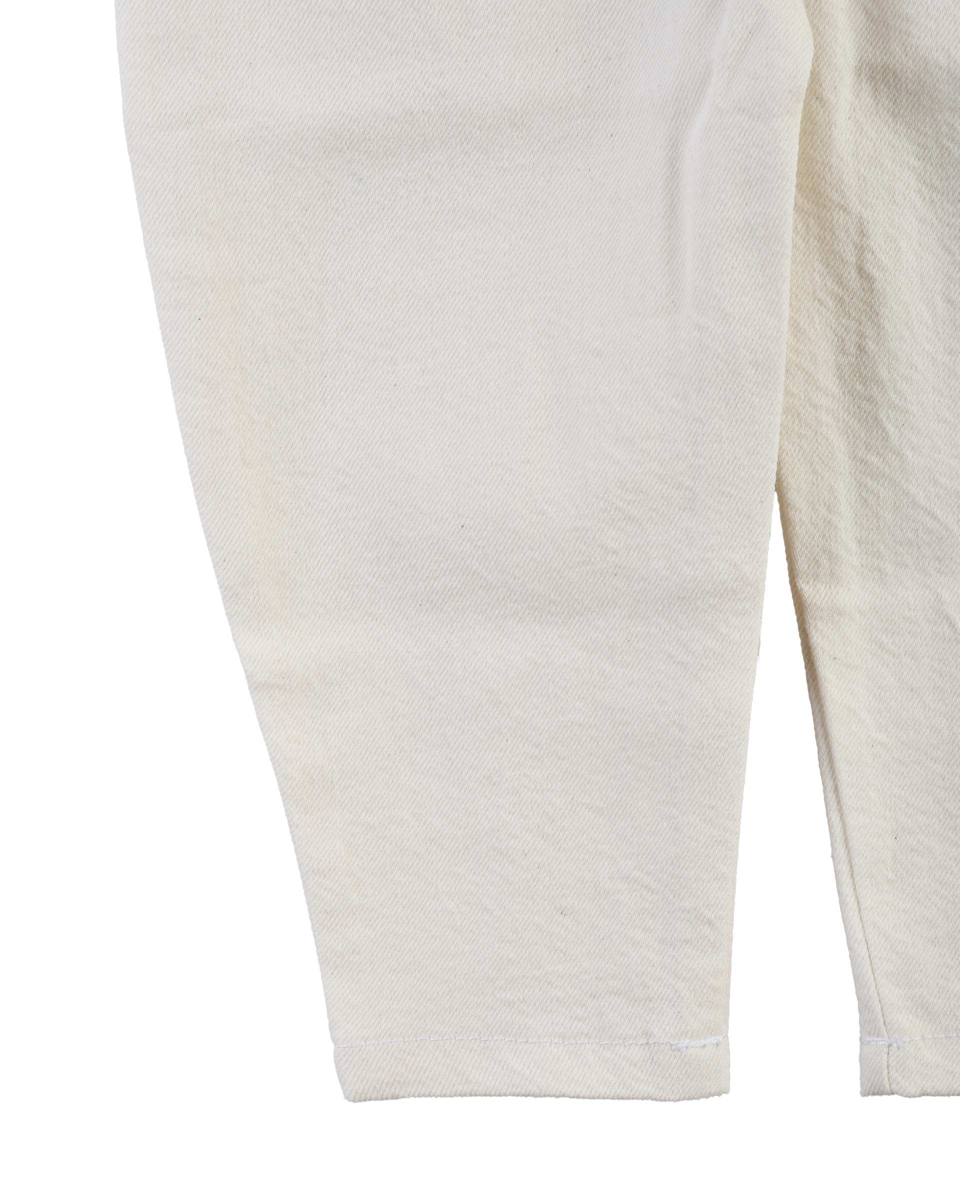 ست سرهمی و بلوز دخترانه جین ضخیم سفید پنبه سان Panbesan