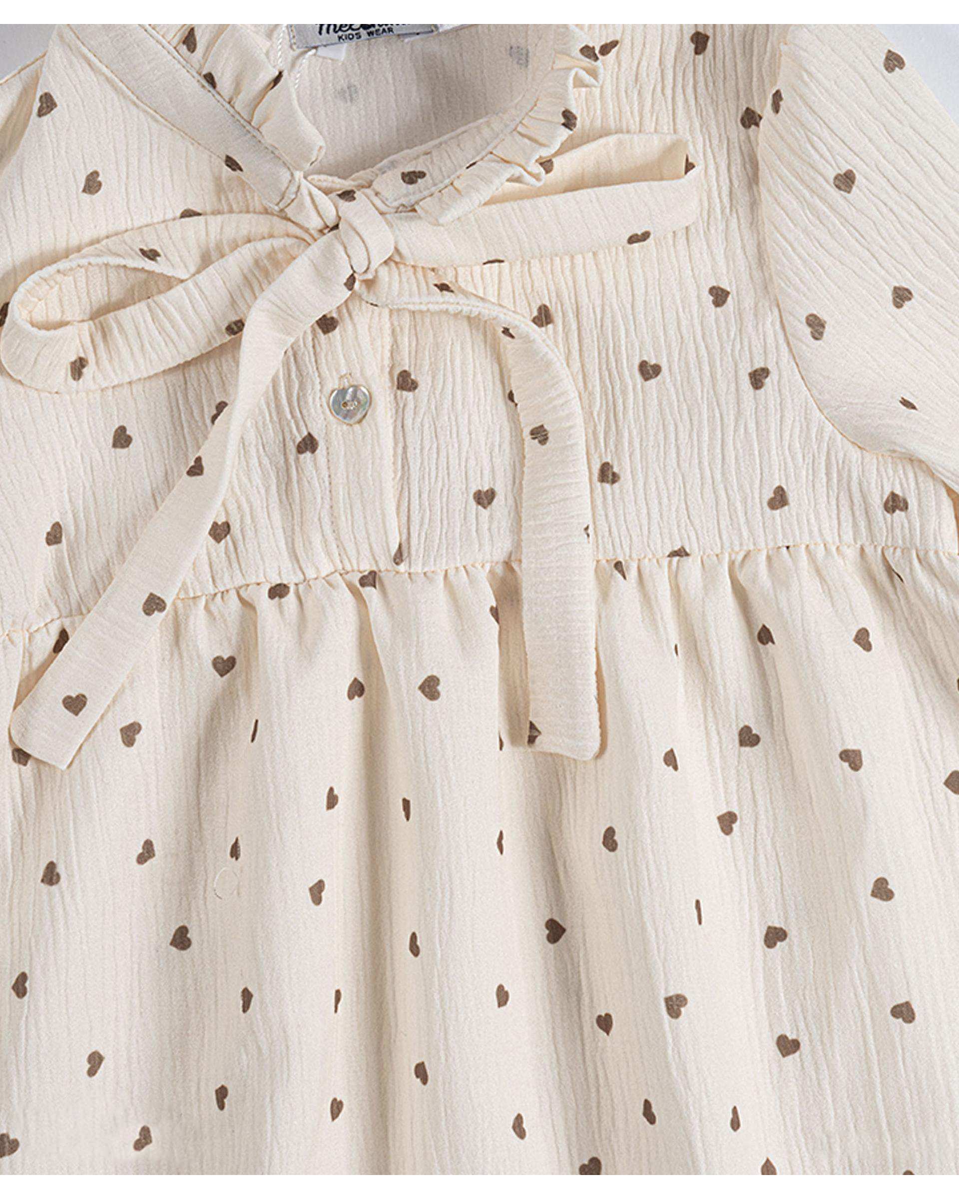 پیراهن دخترانه کرم ملورینا Melorina کد 42115