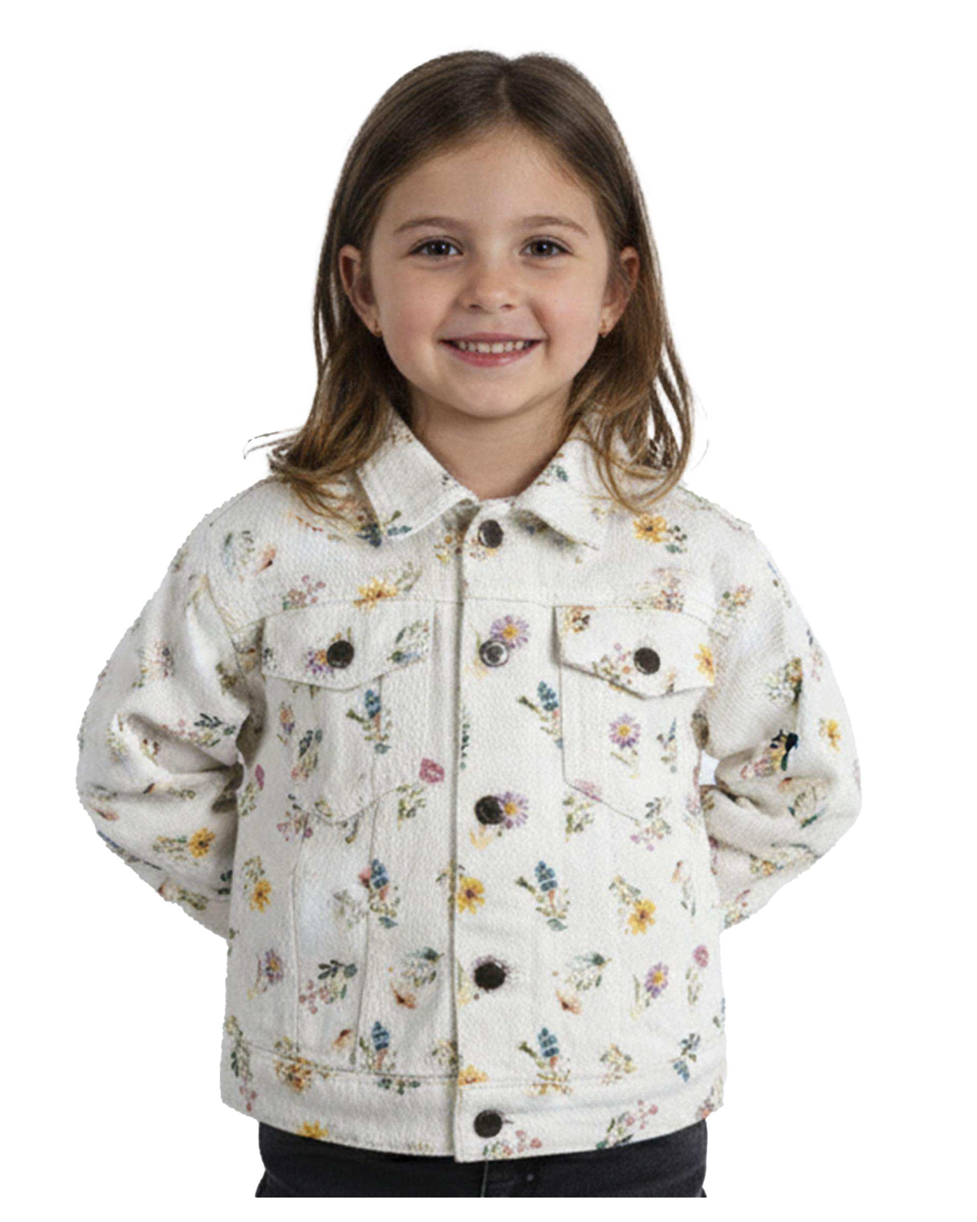 کت کتان دخترانه گل گلی شیری ملورینا Melorina کد 42105