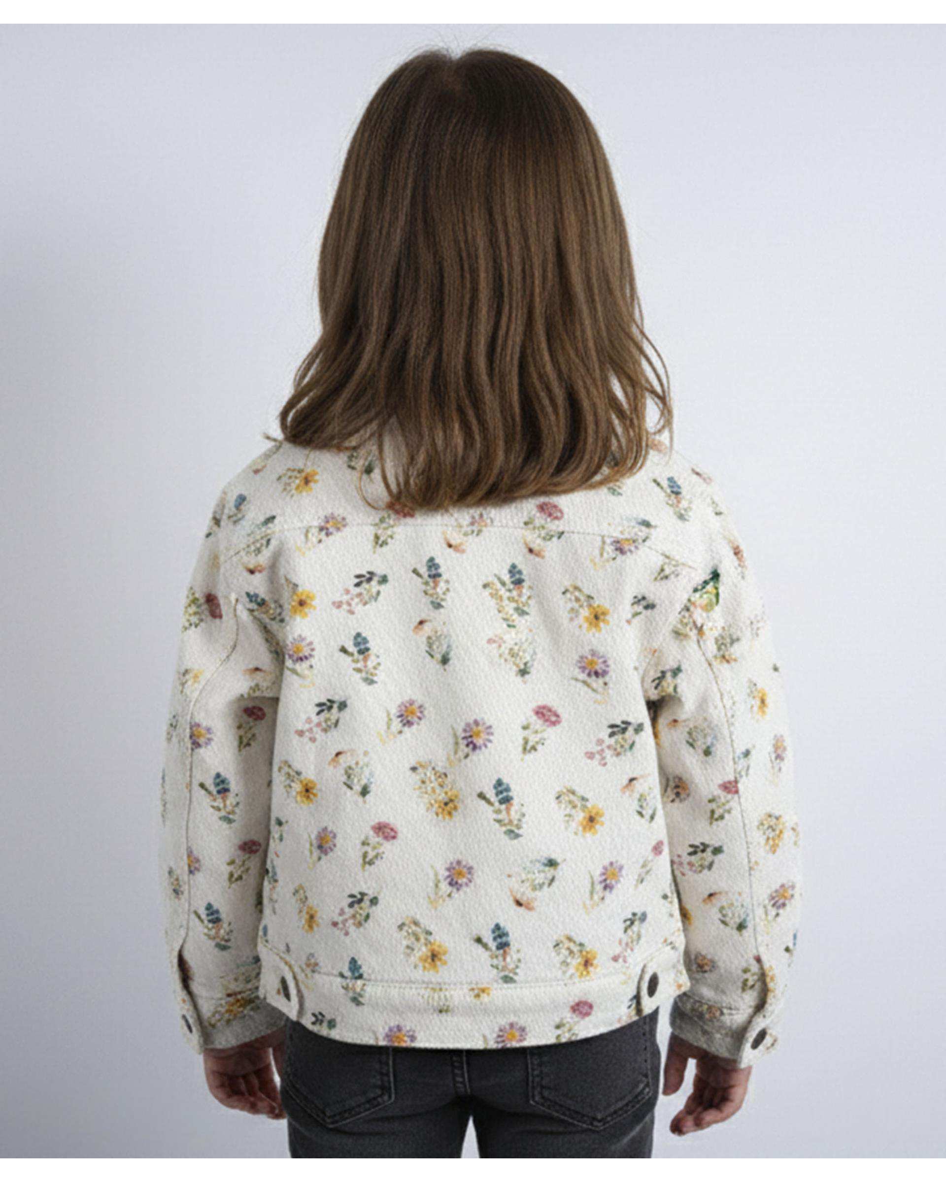 کت کتان دخترانه گل گلی شیری ملورینا Melorina کد 42105