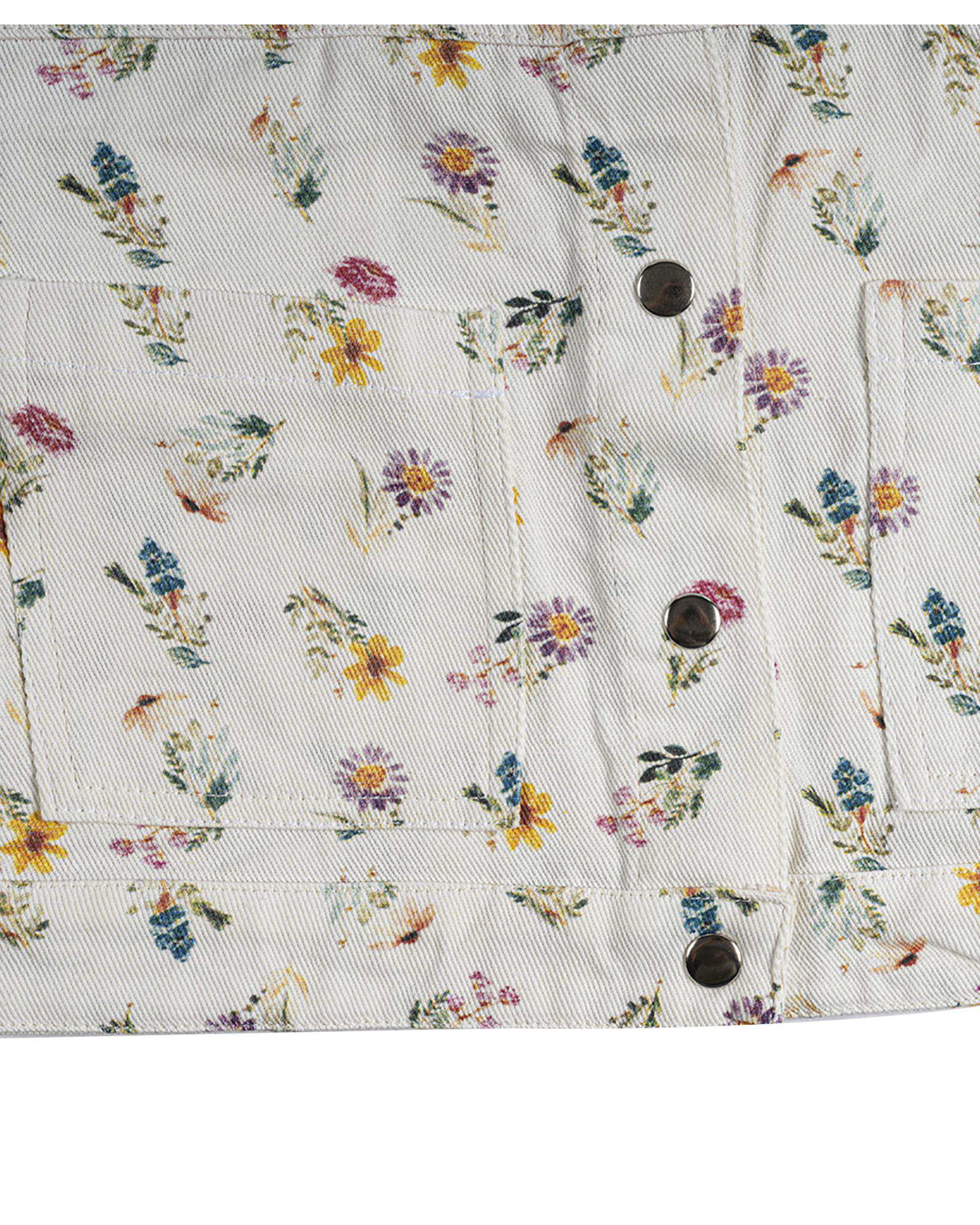 کت کتان دخترانه گل گلی شیری ملورینا Melorina کد 42105