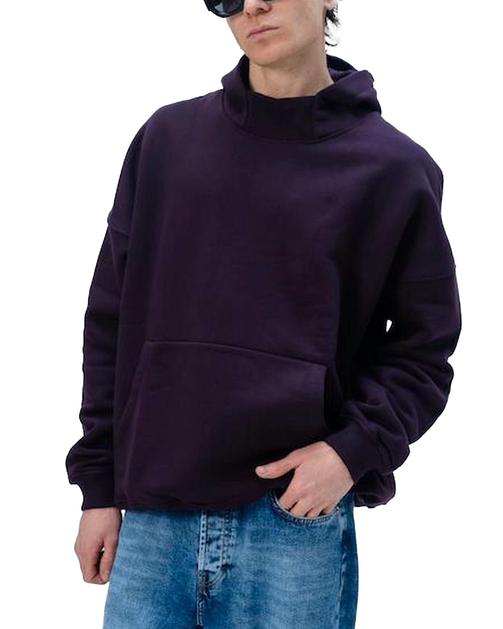 هودی مردانه بادمجانی نفیر ور Nafir Wear کد 943201