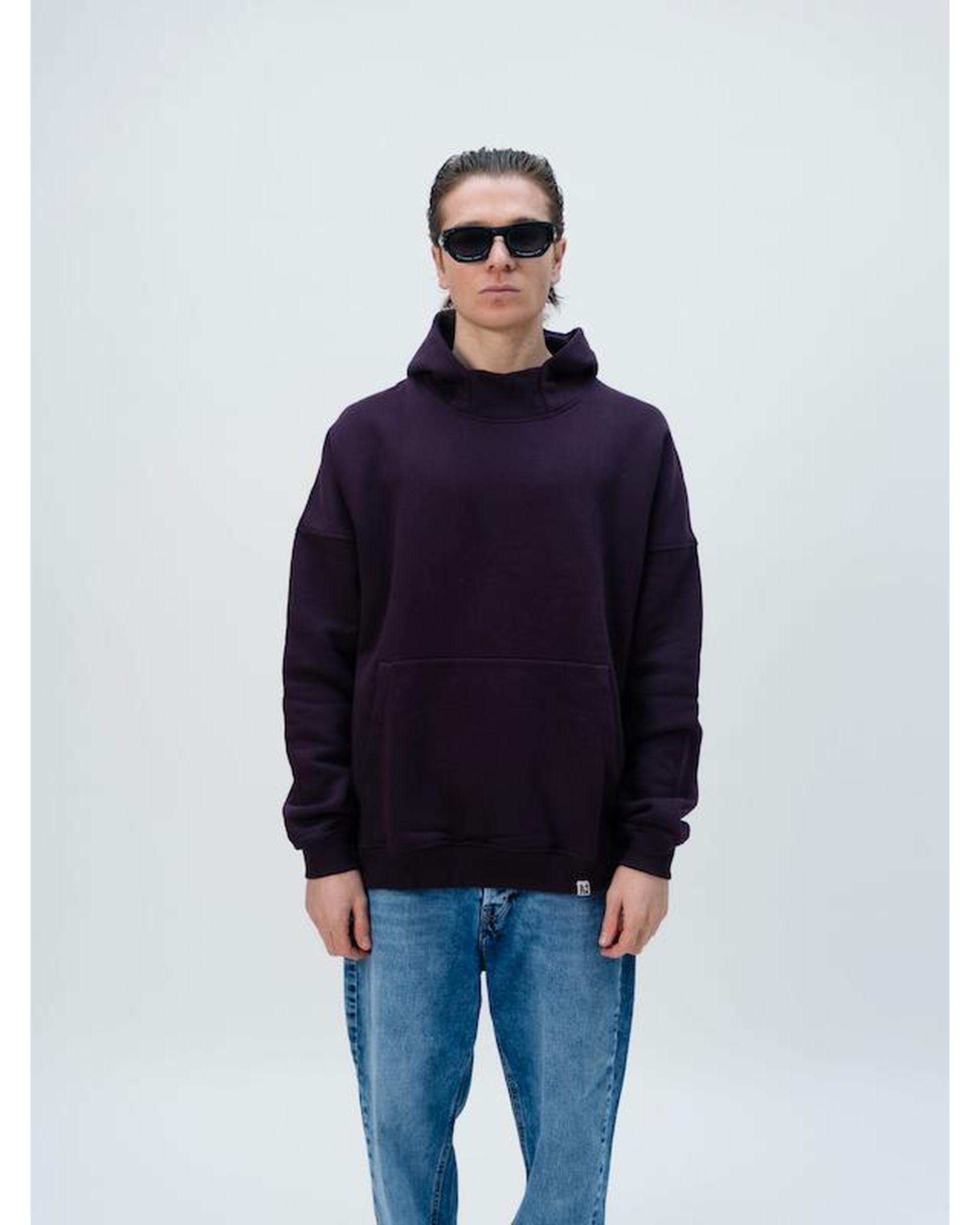 هودی مردانه بادمجانی نفیر ور Nafir Wear کد 943201