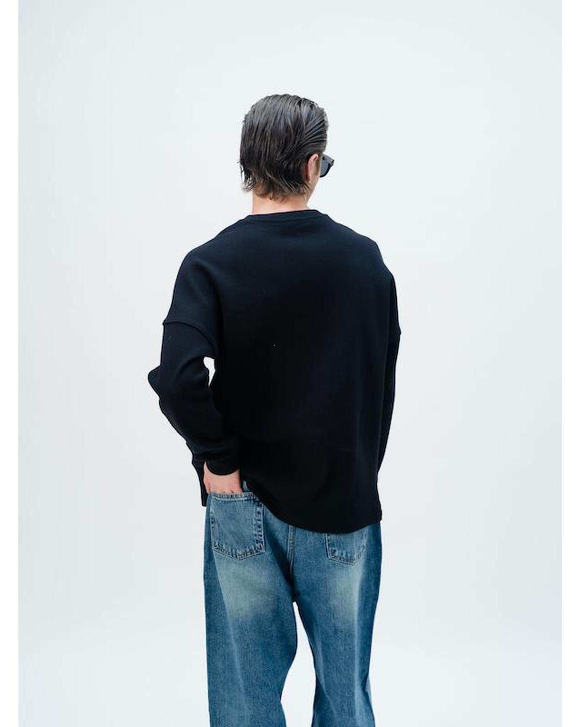 سویشرت مردانه مشکی نفیر ور Nafir Wear مدل Q.BISIکد 502201