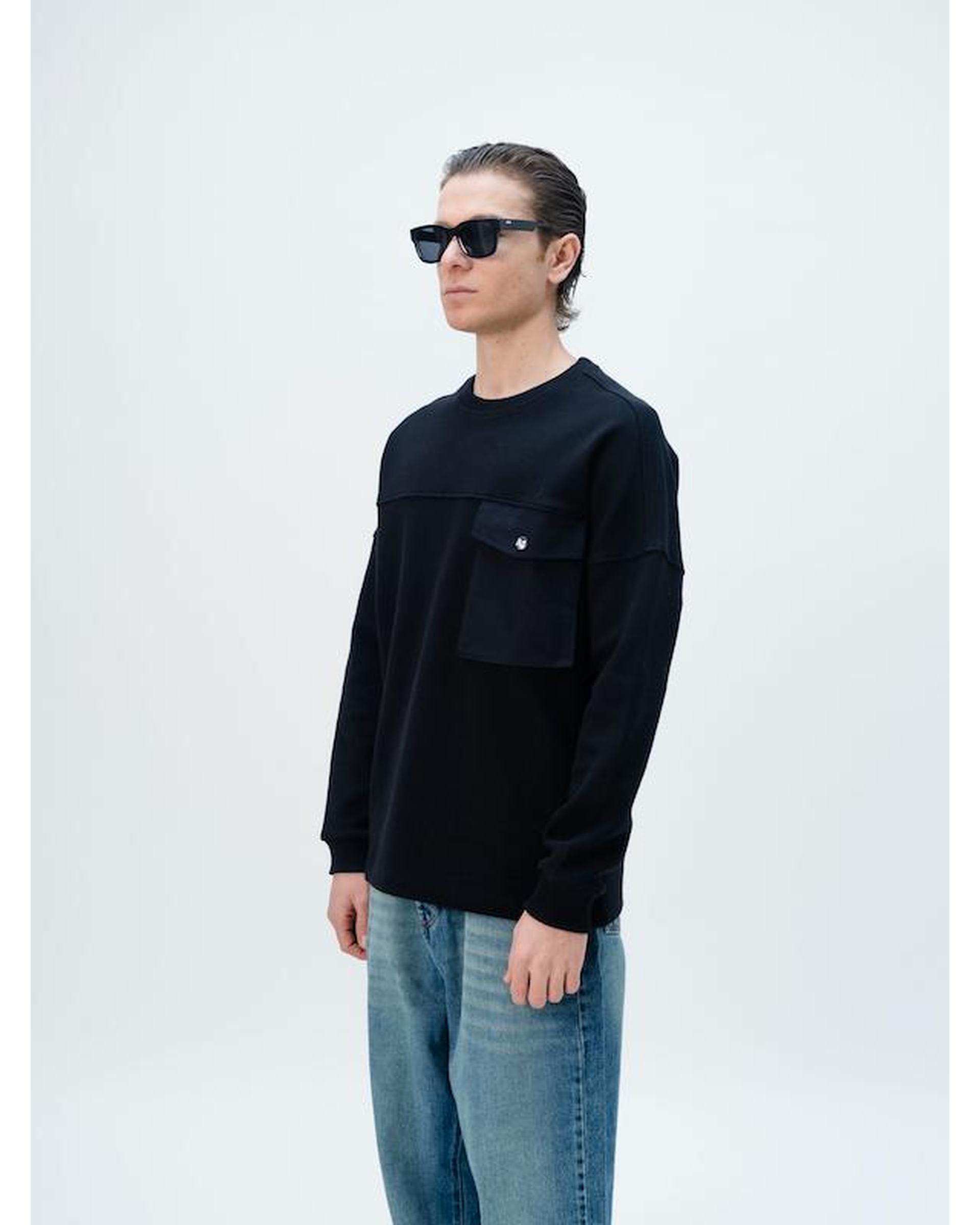 سویشرت مردانه مشکی نفیر ور Nafir Wear مدل Q.BISIکد 502201