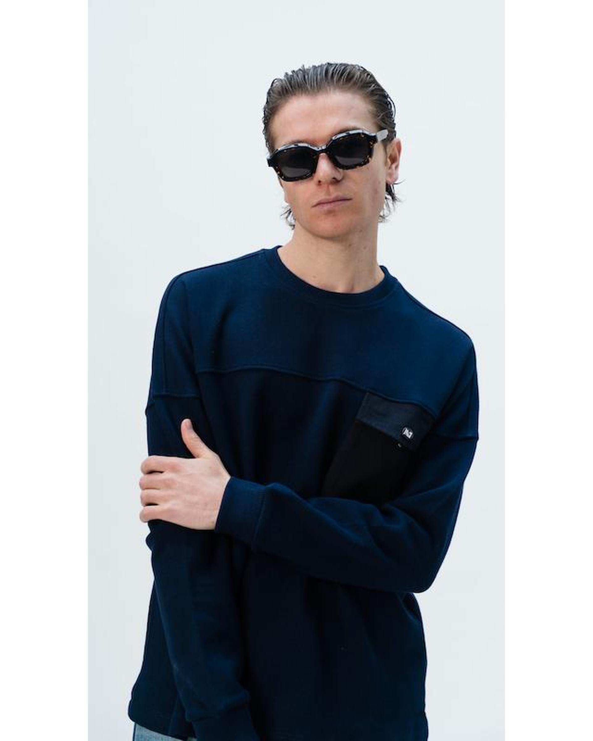 سویشرت مردانه سرمه ای نفیر ور Nafir Wear مدل Q.BISIکد 502201