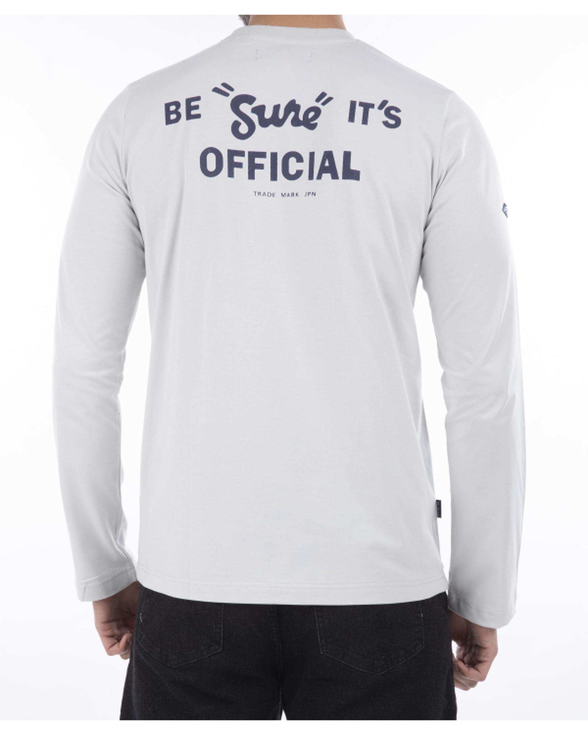 تی شرت مردانه آستین بلند طوسی روشن سوپردرای Superdry کد M12A31602N