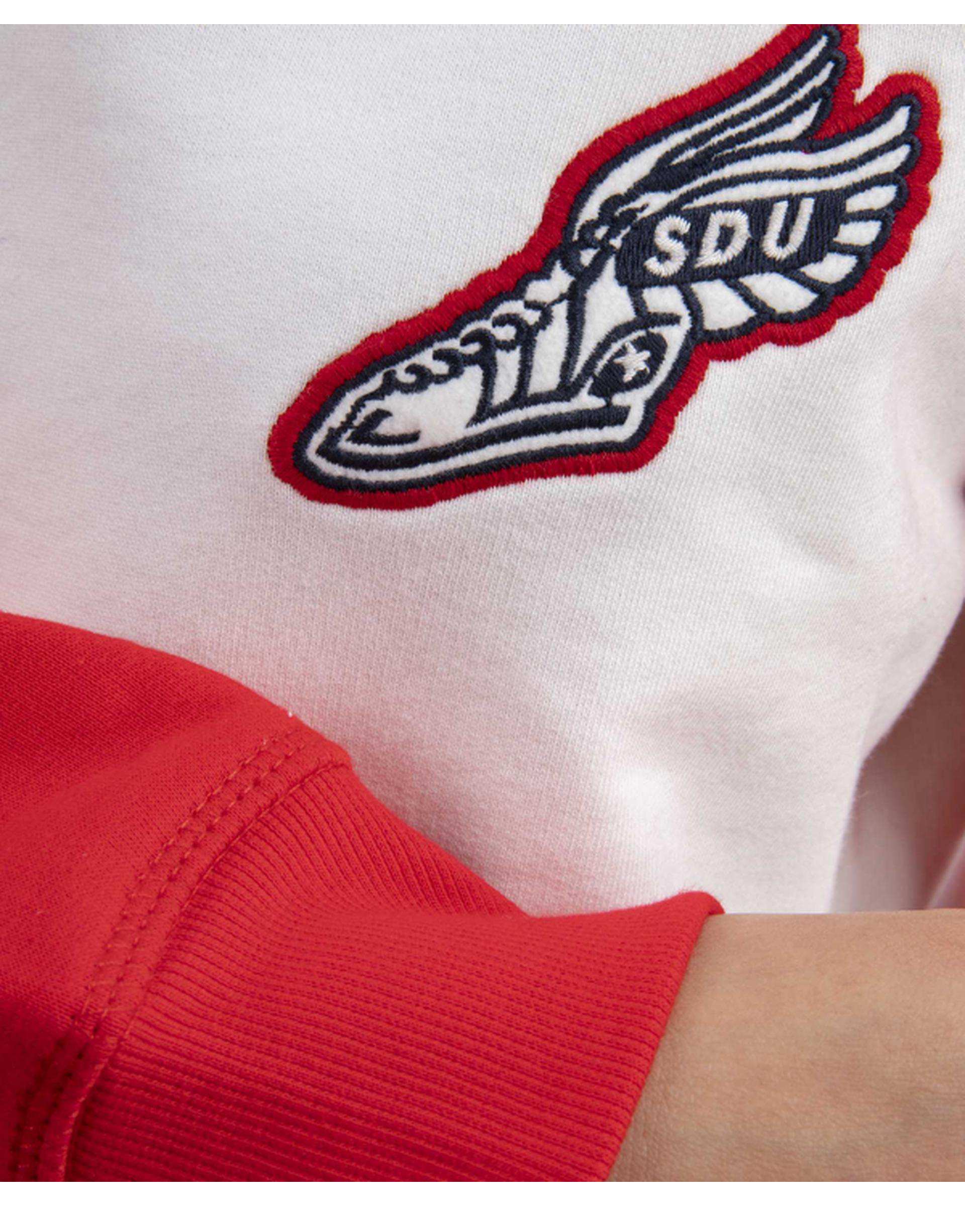 سویشرت زنانه شیری قرمز سوپردرای Superdry کد W12A31003C