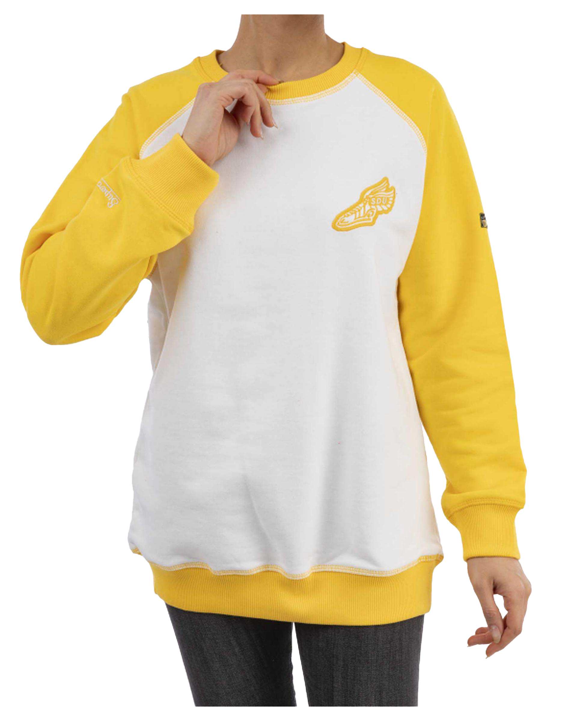 سویشرت زنانه شیری لیمویی سوپردرای Superdry کد W12A31003C