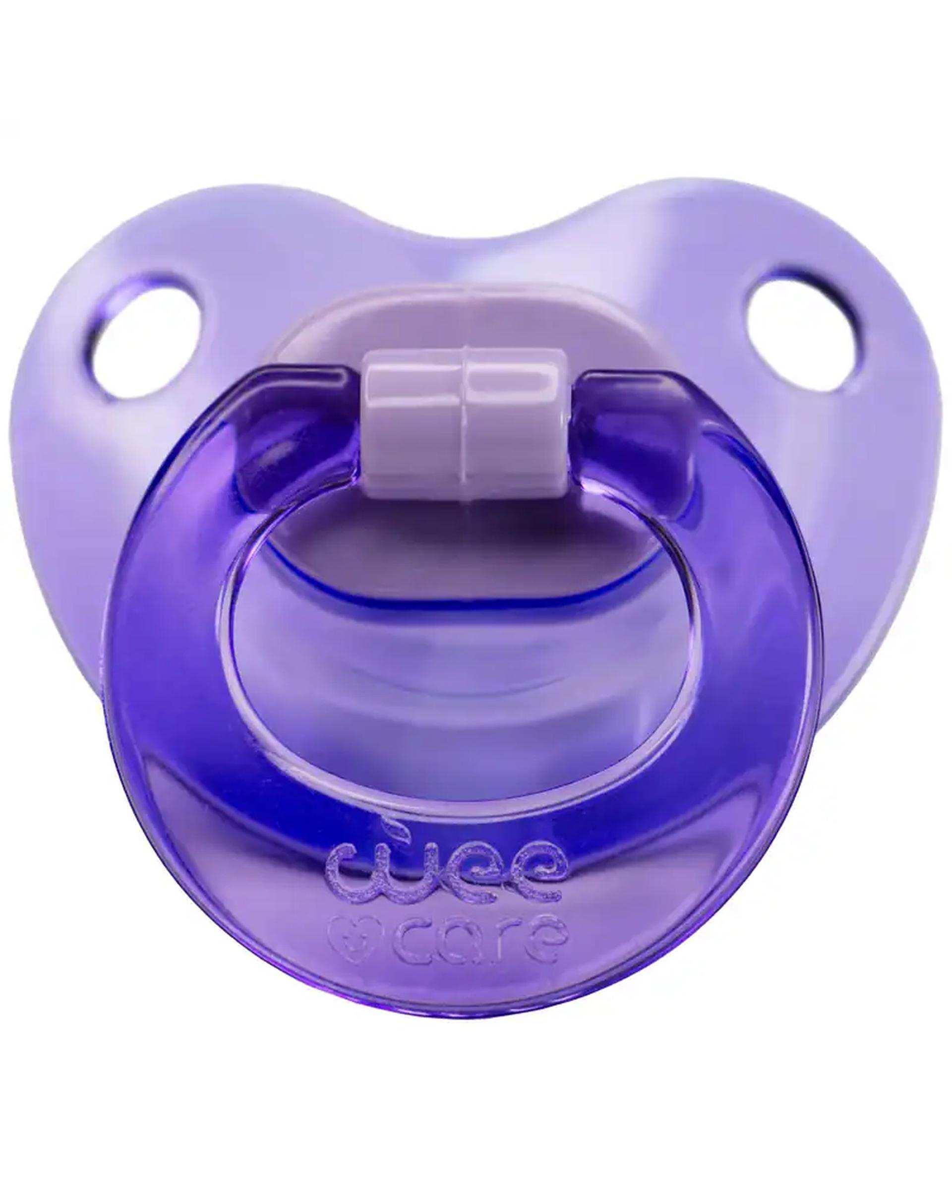 پستانک ارتودنسی سیلیکونی دو قلو قاب دار آبی وی کر Wee Care مدل p137