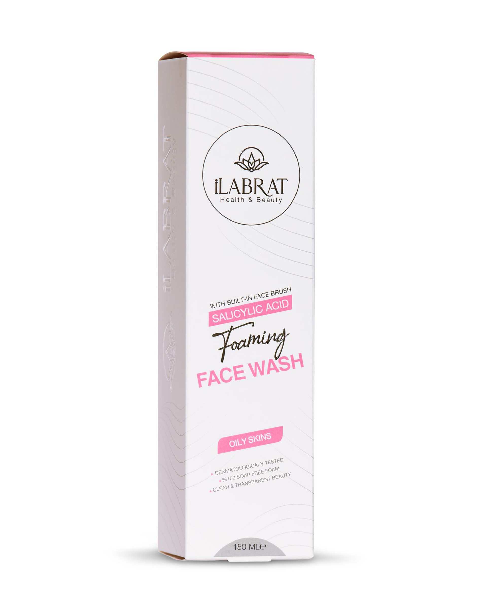 فوم شستشوی صورت آنتی آکنه ایلابرت Ilabrat مناسب پوست چرب حاوی سالیسیلیک اسید 150ml