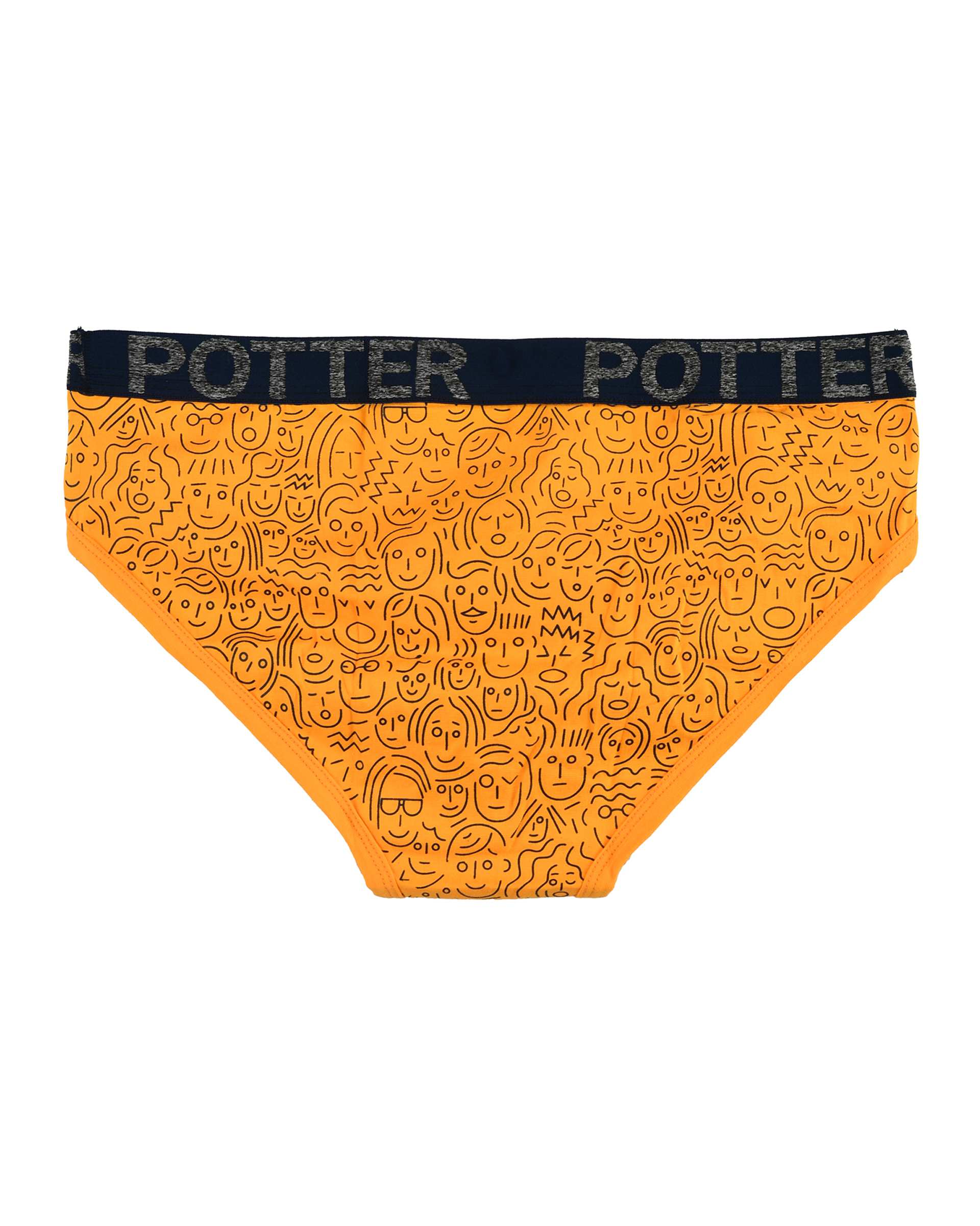 شورت مردانه اسلیپ زرد کش پهن پاتر Potter طرح Face کد 418