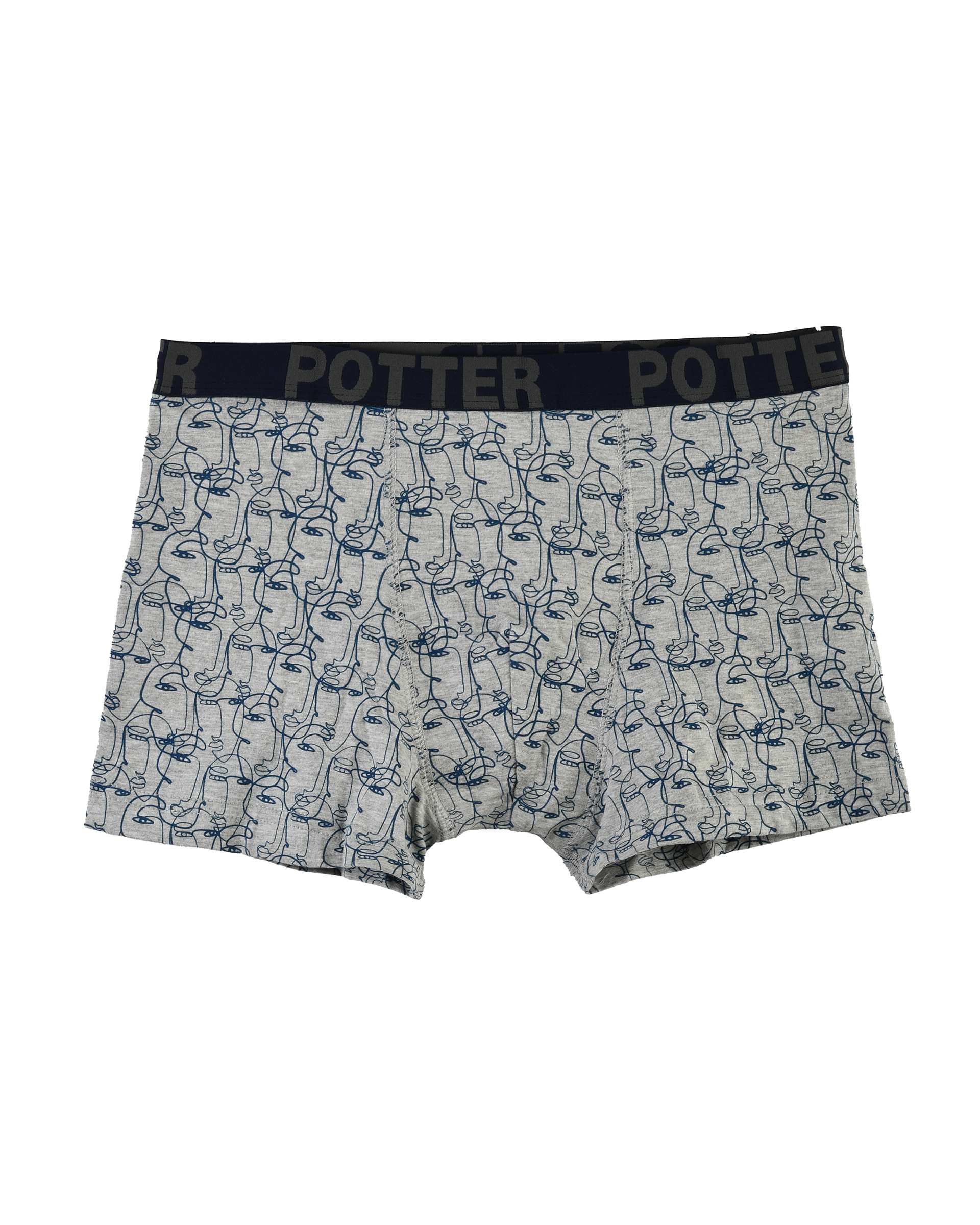 شورت مردانه پادار طوسی ملانژ پاتر Potter کد 710