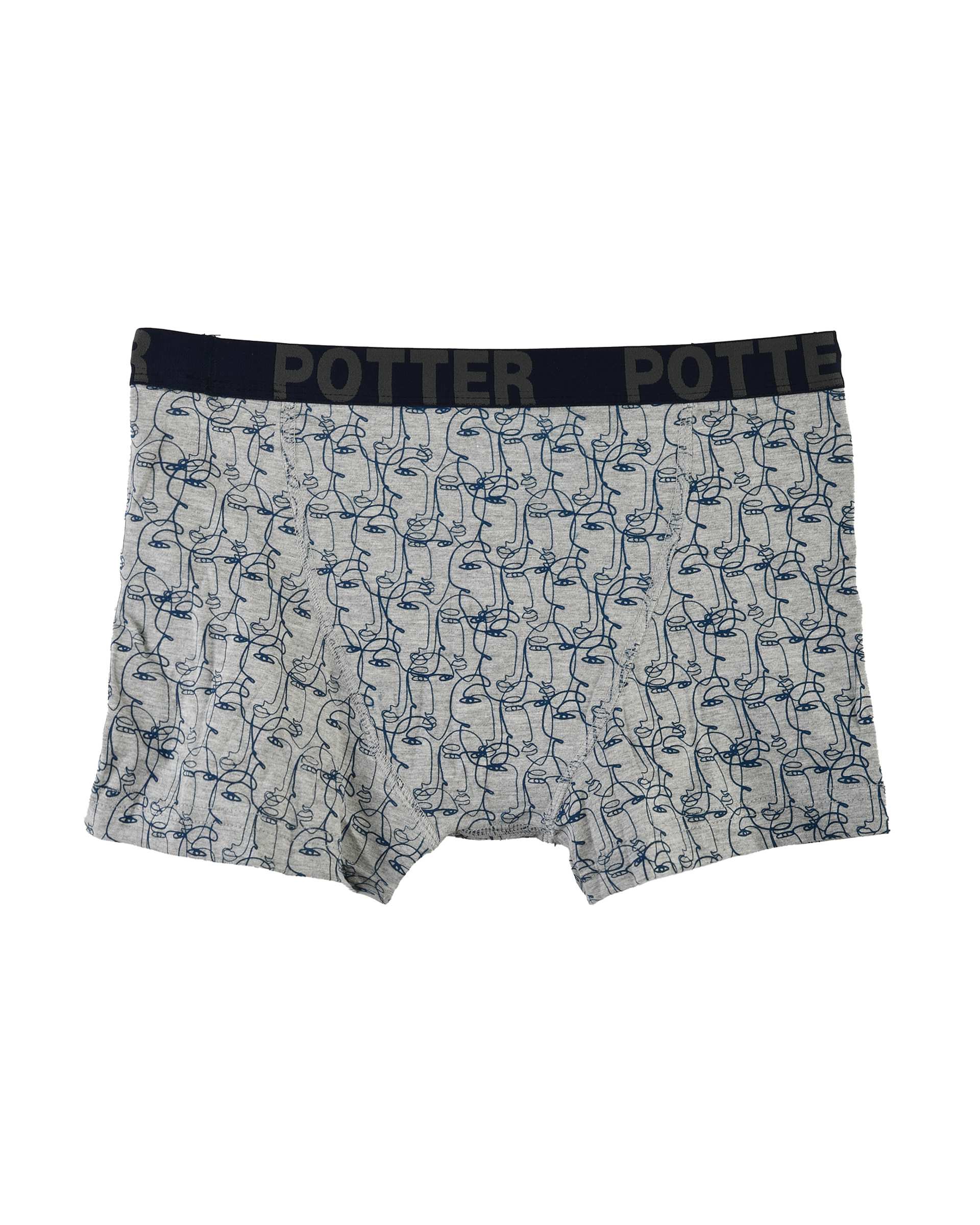 شورت مردانه پادار طوسی ملانژ پاتر Potter کد 710